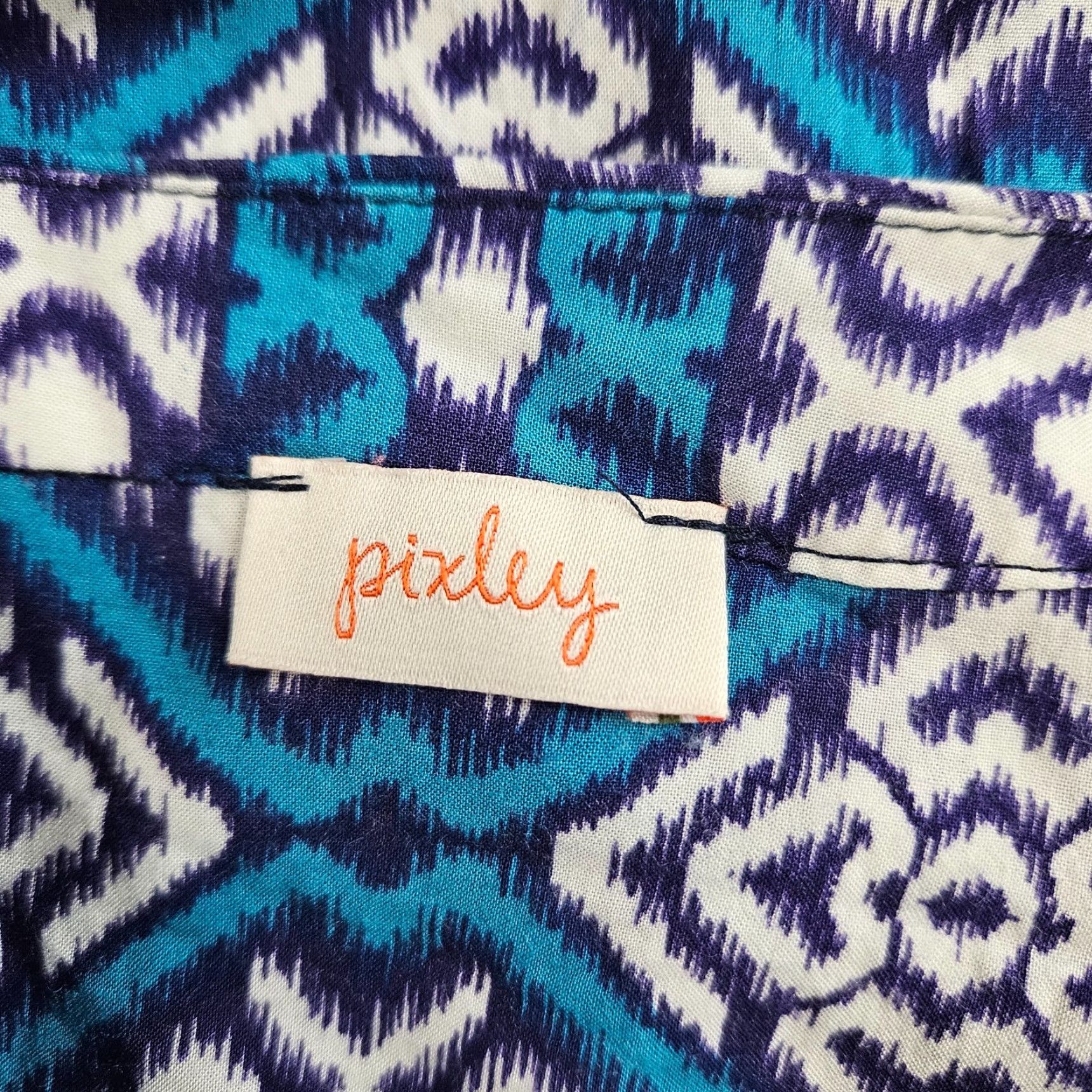 Vintage Pixley Womens Top Sz Small Blue 3/4 Sleeve Rayon Shirt Blouse Womens Small Blue 3/4 Sleeve Rayon Pixley Size S / US 4 / IT 40 - 5 Thumbnail