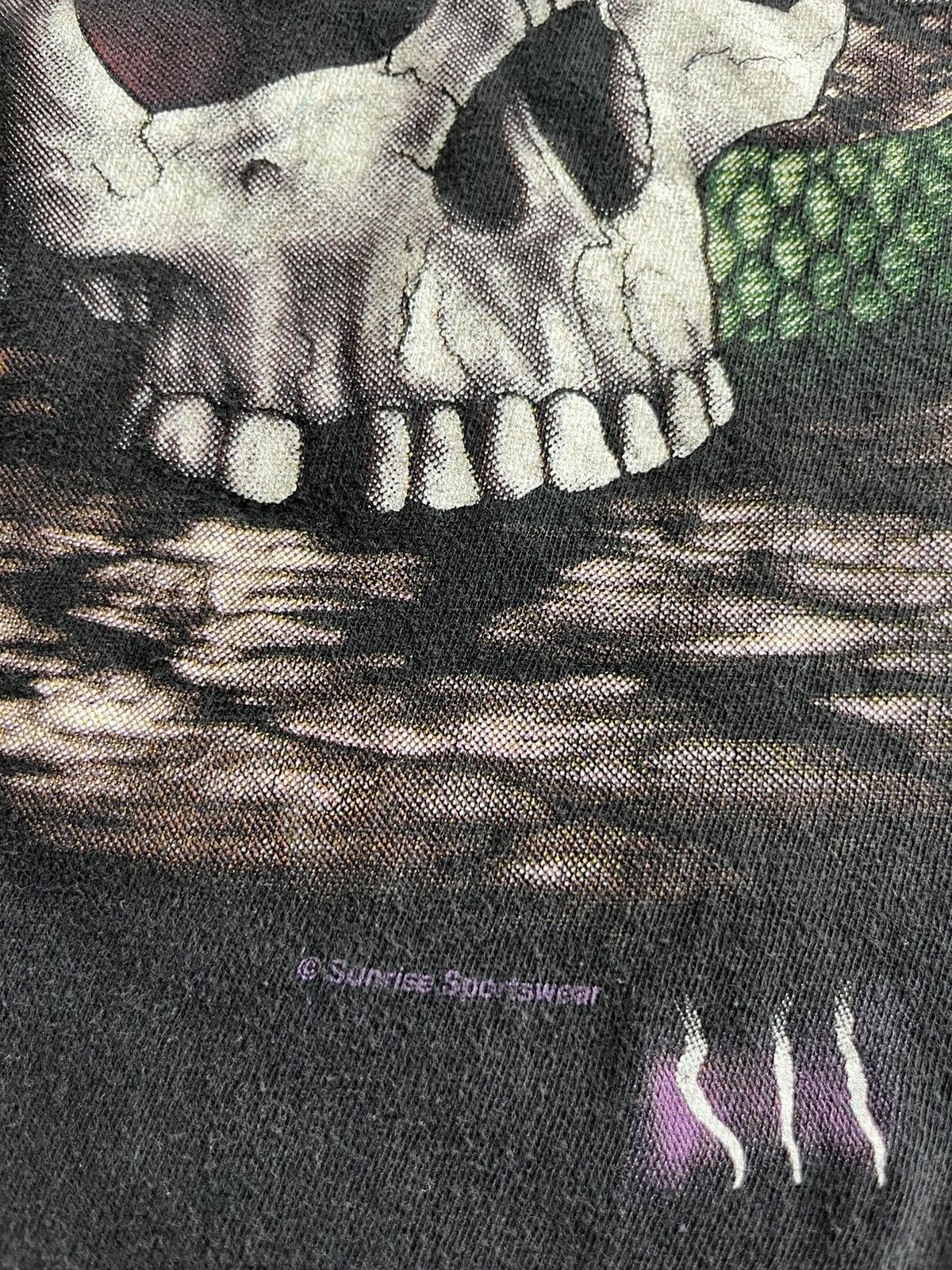 Vintage Vintage AMERICAN THUNDER Forever Free Snake Skull 90’tshirt Size US XXL / EU 58 / 5 - 6 Thumbnail