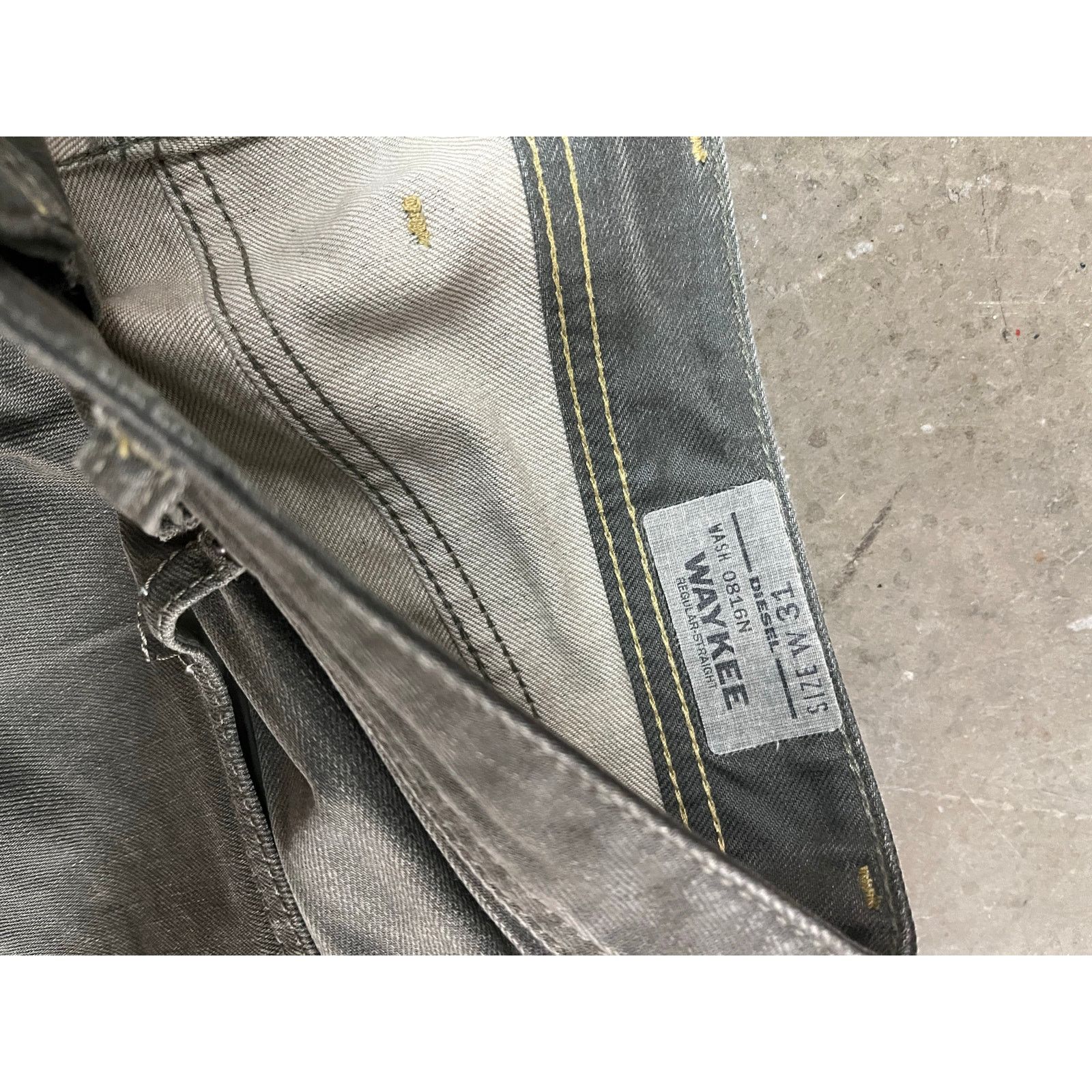 Diesel Diesel - Waykee Regular Straight / stone washed gray / 31x29 Size US 31 - 5 Thumbnail