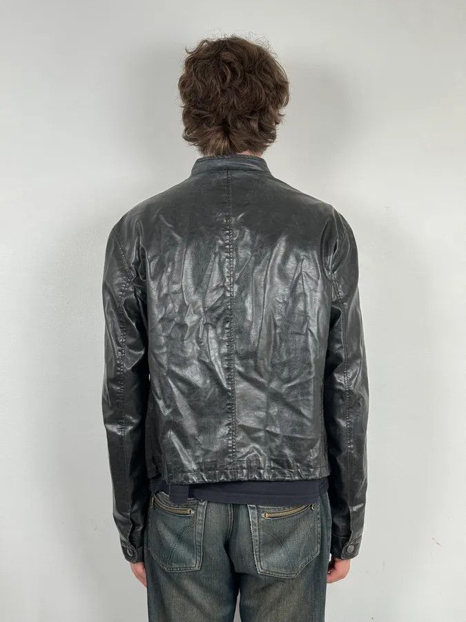 Armani 2000s Armani Black Eco Leather Biker Jacket Size US M / EU 48-50 / 2 - 3 Thumbnail