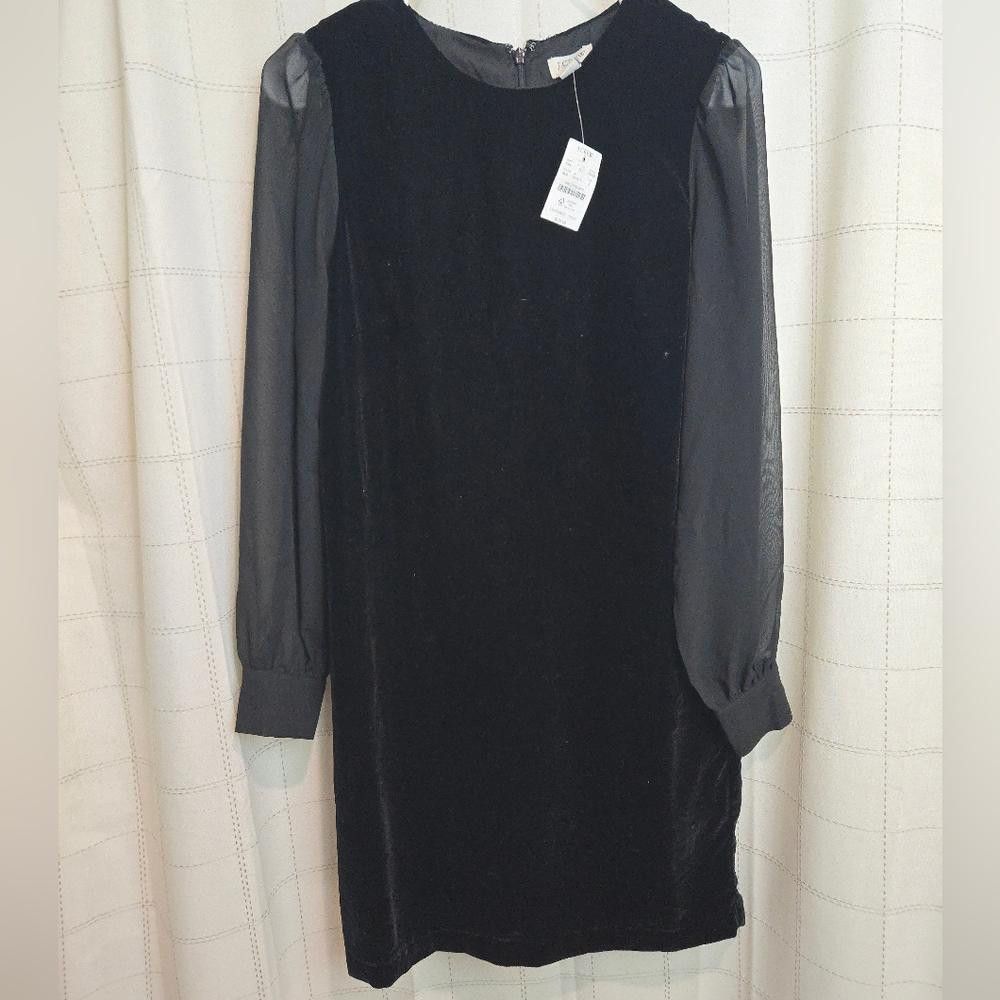 J.Crew J Crew Velvet Mini Dress Size XS / US 0-2 / IT 36-38 - 3 Thumbnail