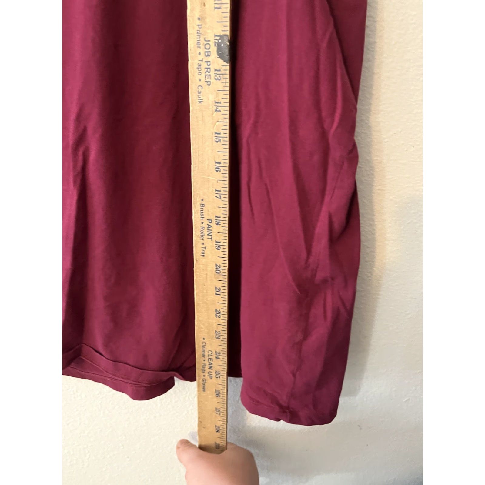Vintage Sonoma Women's Button-Up Sweater Shirt 3X Plus Size Maroon 3/4 Sleeve Scoop Neck Knit Size XXL / US 16-18 / IT 52-54 - 4 Thumbnail