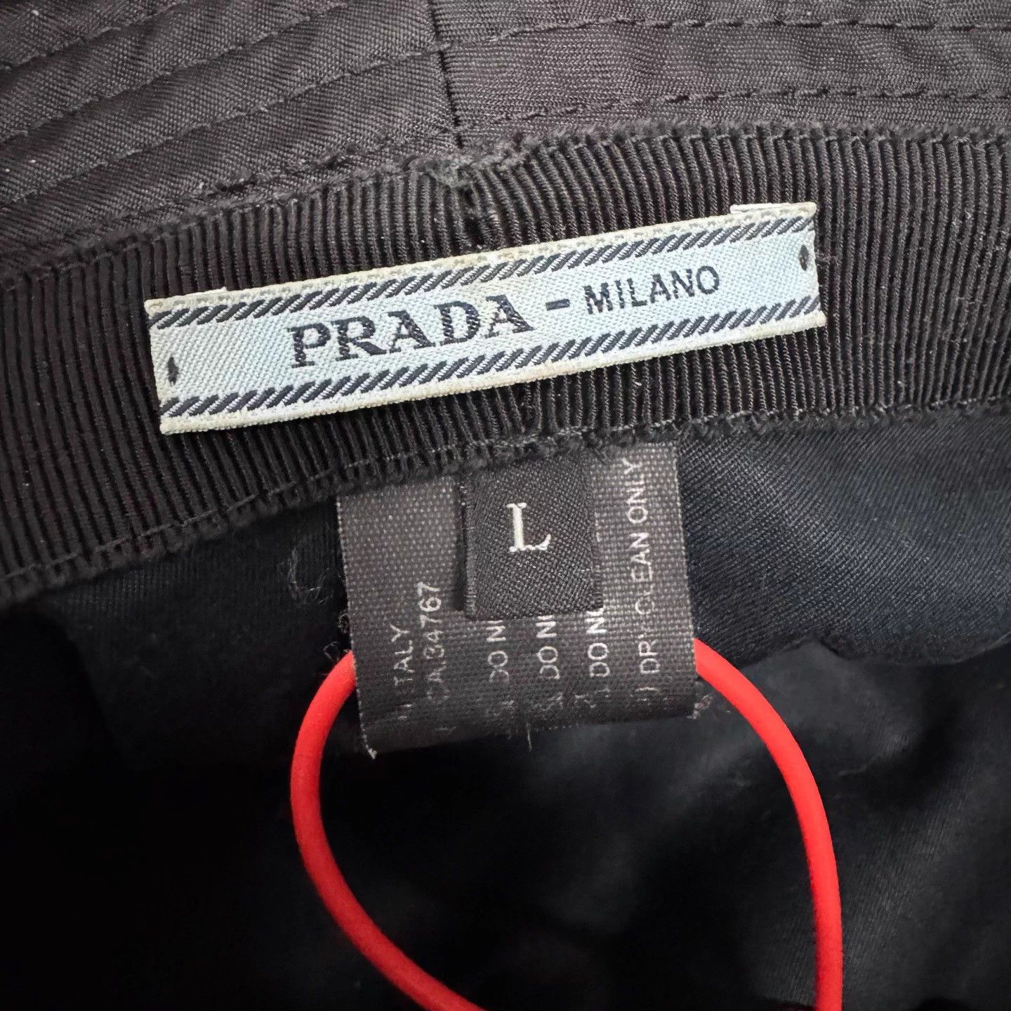 Prada Prada Triangle Logo Nylon Fisherman Hat L MINT Size ONE SIZE - 4 Thumbnail