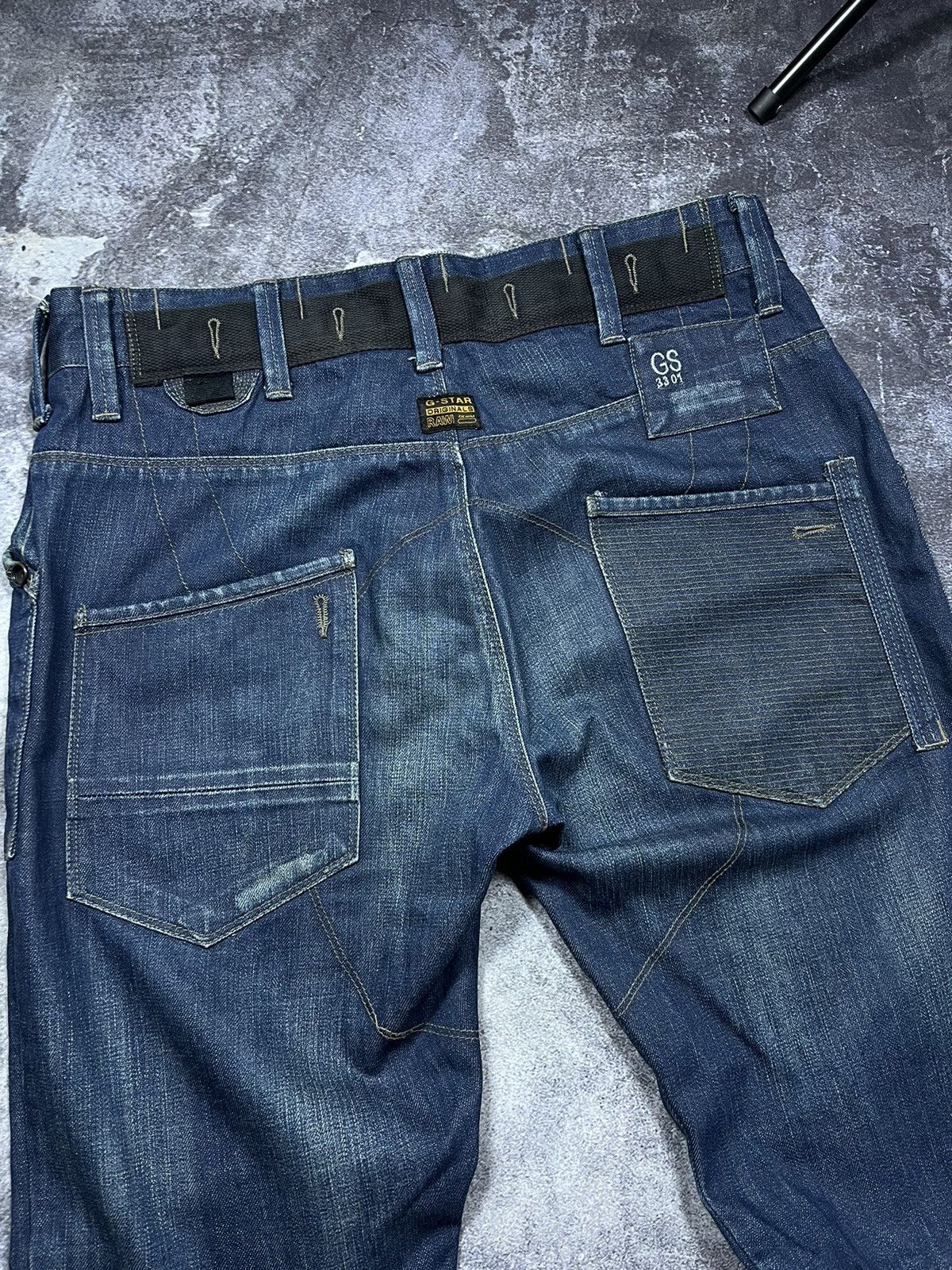 G-Star G-Star RAW Jeans Denim Vintage Streetwear Y2K Big Logo Size US 33 - 10 Thumbnail