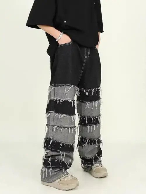 Jean jeans raw edge done old Size US 32 / EU 48 - 2 Thumbnail