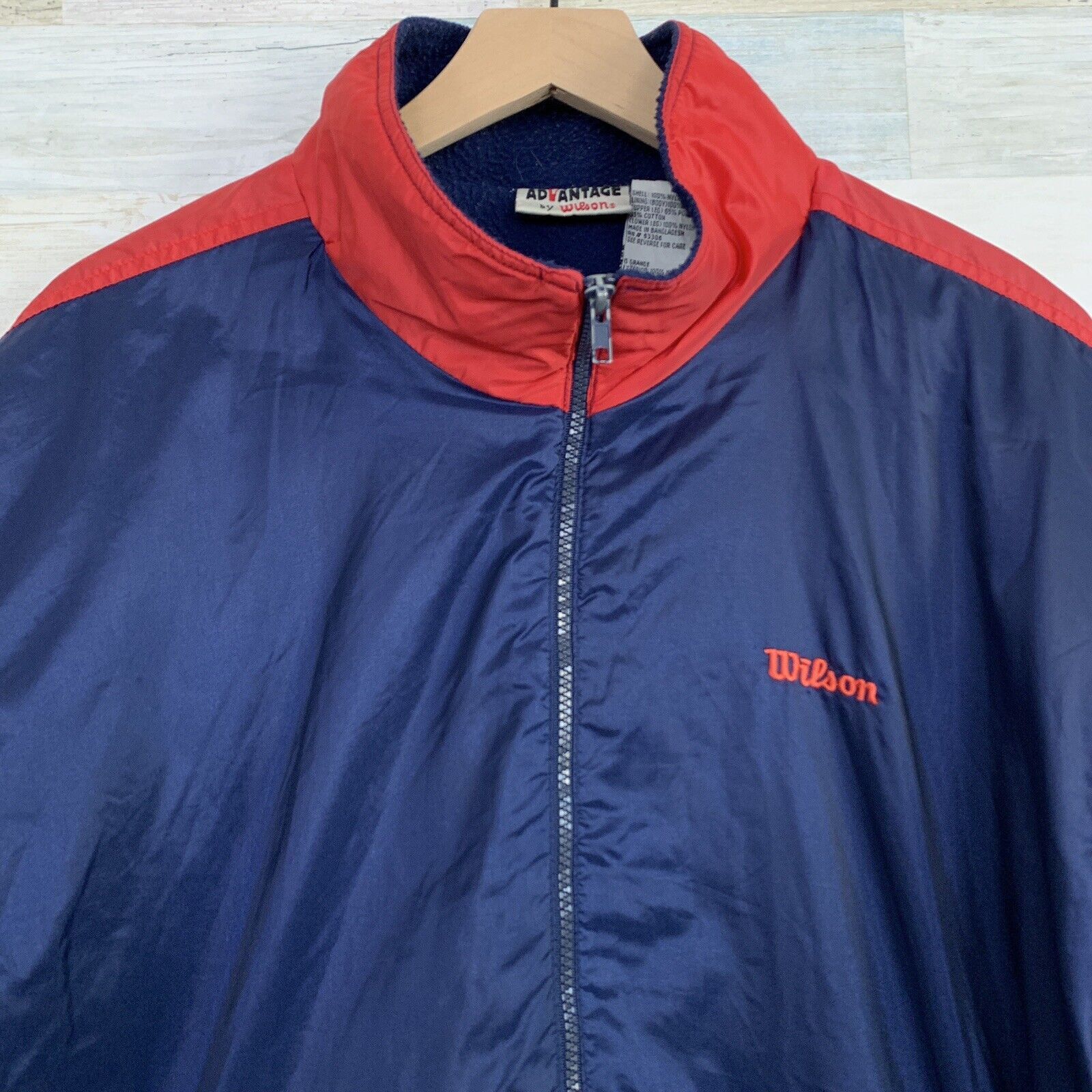 Wilson Wilson Advantage Windbreaker Fleece Blue Red VTG 90s Mens L Size US L / EU 52-54 / 3 - 2 Thumbnail