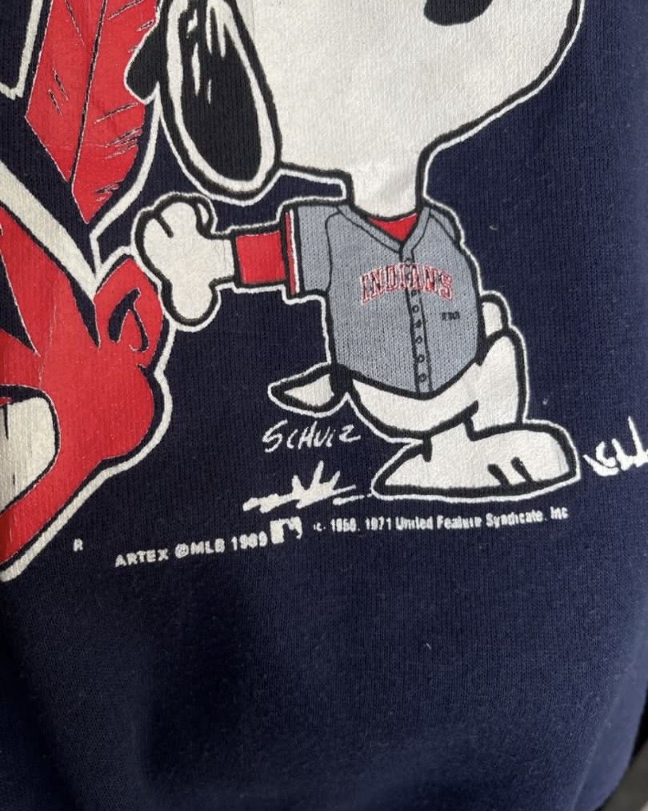 MLB Vintage Cleveland Indians MlB sweatshirt peanut cartoon Size US L / EU 52-54 / 3 - 3 Thumbnail
