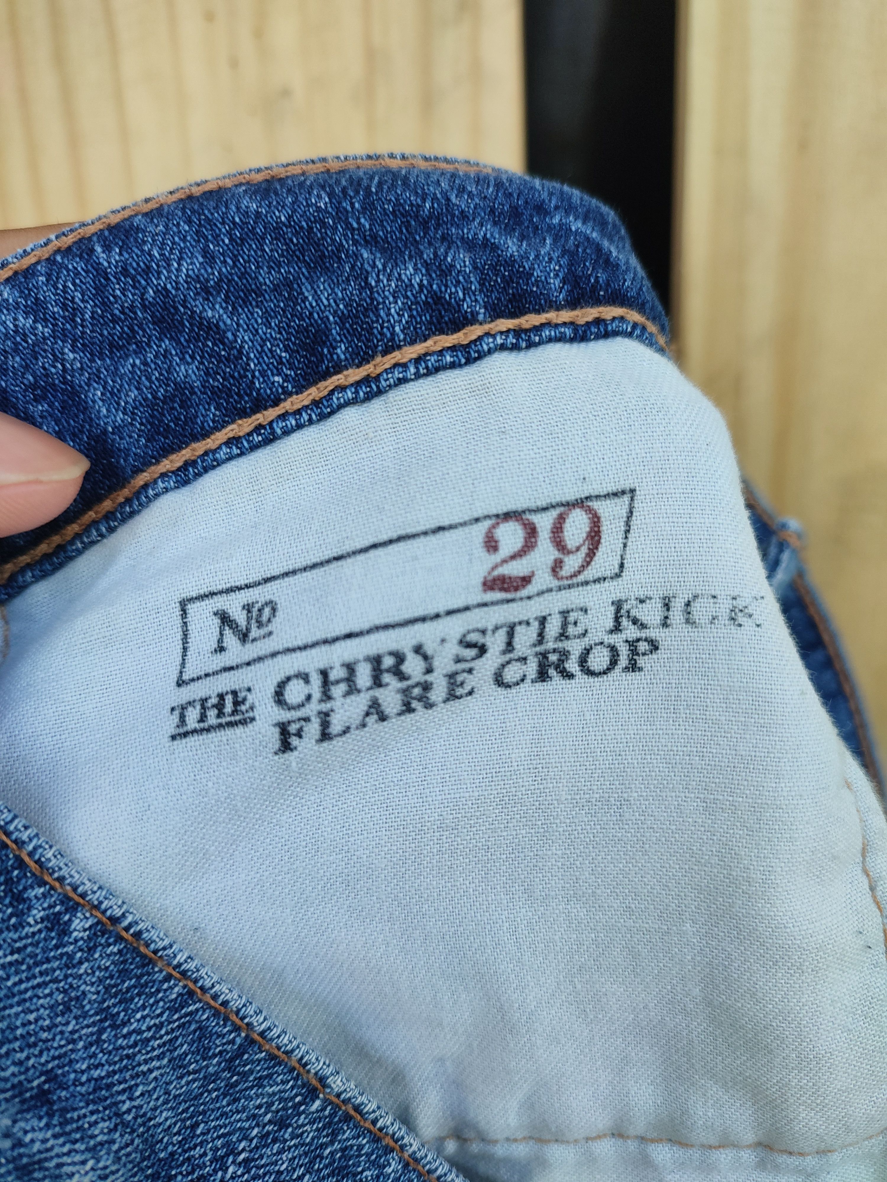 Polo Ralph Lauren POLO RALPH LAUREN CHRYSTIE PATCHWORK FLARE JEANS Size 29" - 5 Thumbnail