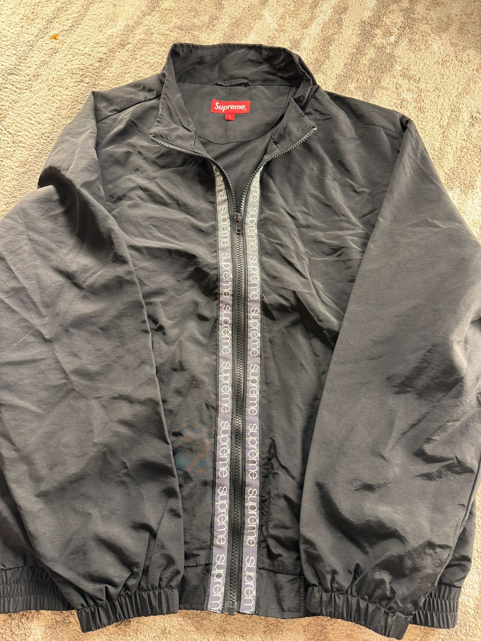 ジャケット・アウター Supreme Classic Logo Taping Track Jacket Supreme Classic Logo Taping Track Jacket (SS18) - $158