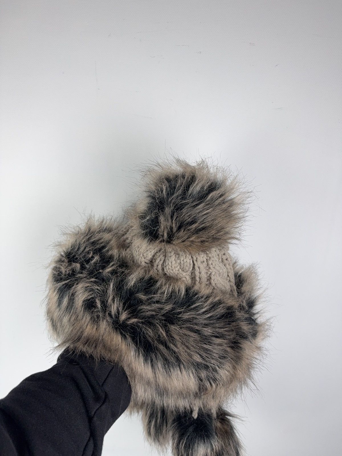 Japanese Brand Japanese 00s Y2K Retro Avant Garde Mohair Fuzzy Trapper Hat Size ONE SIZE - 11 Thumbnail