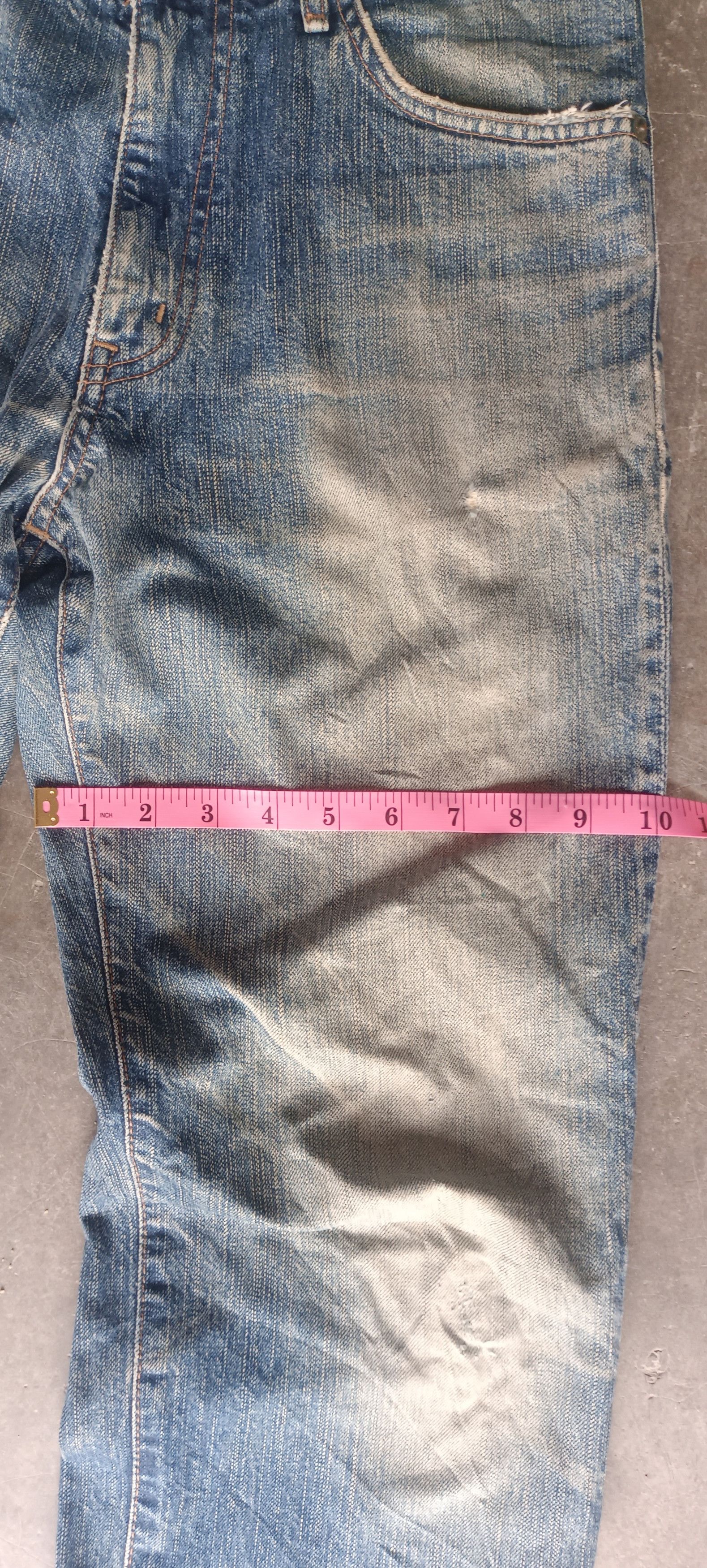 Edwin × Vintage Vintage💥 Edwin 503 REBEL Regular Distressed jeans Size US 31 - 16 Thumbnail