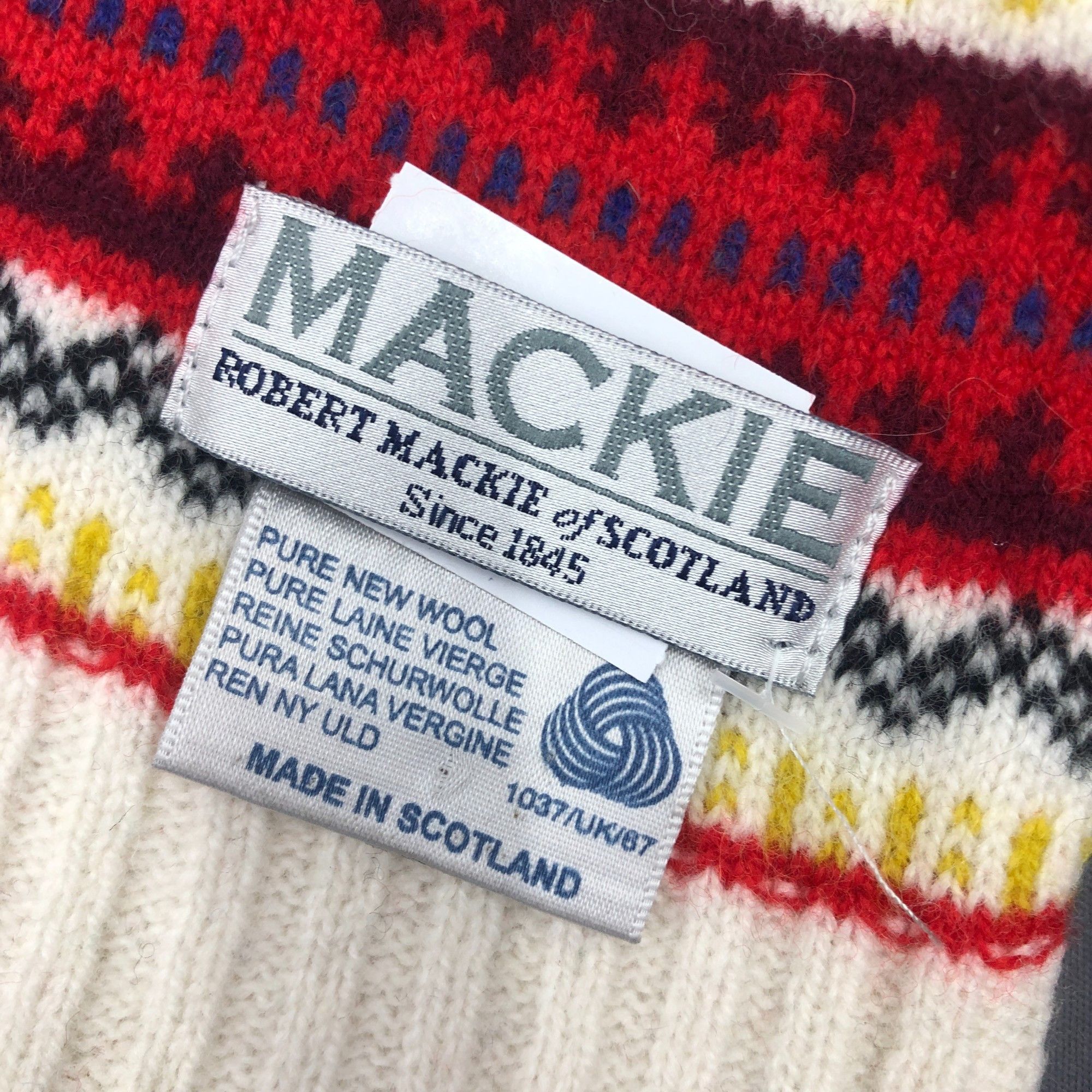 Japanese Brand Vintage Robert Mackie Scarf Muffler Wool Knit Scarves Size ONE SIZE - 4 Thumbnail