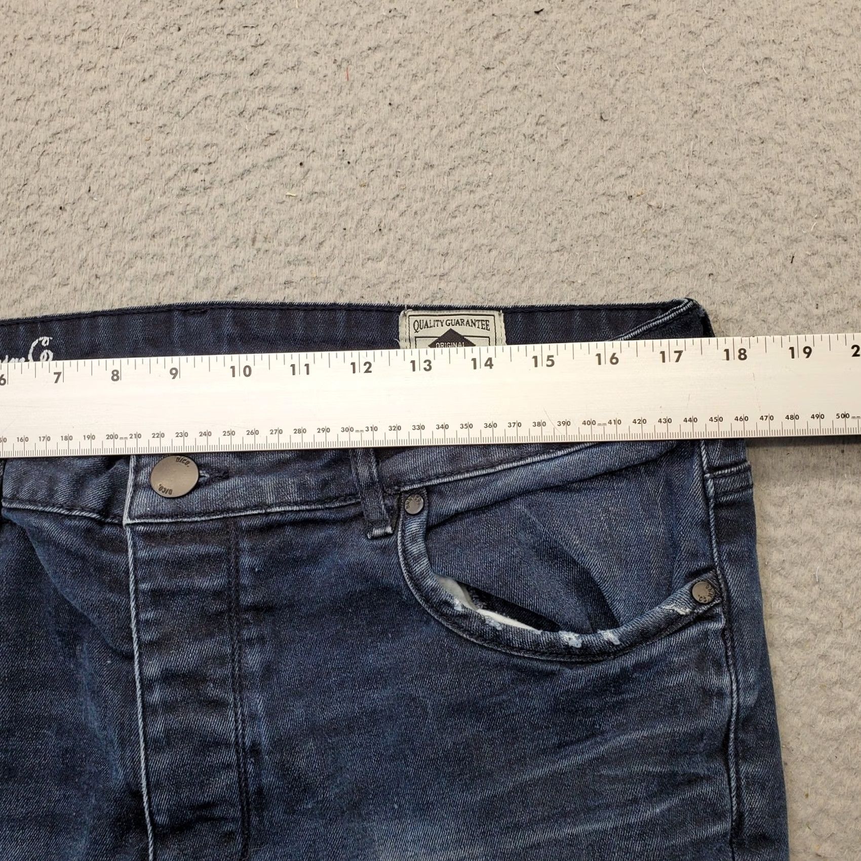 Denim & Co. Denim & Co. Jeans Mens 36 Denim Skinny Slim 5-Pocket Blue Distressed Stretch Comfortable Size US 36 / EU 52 - 6 Thumbnail