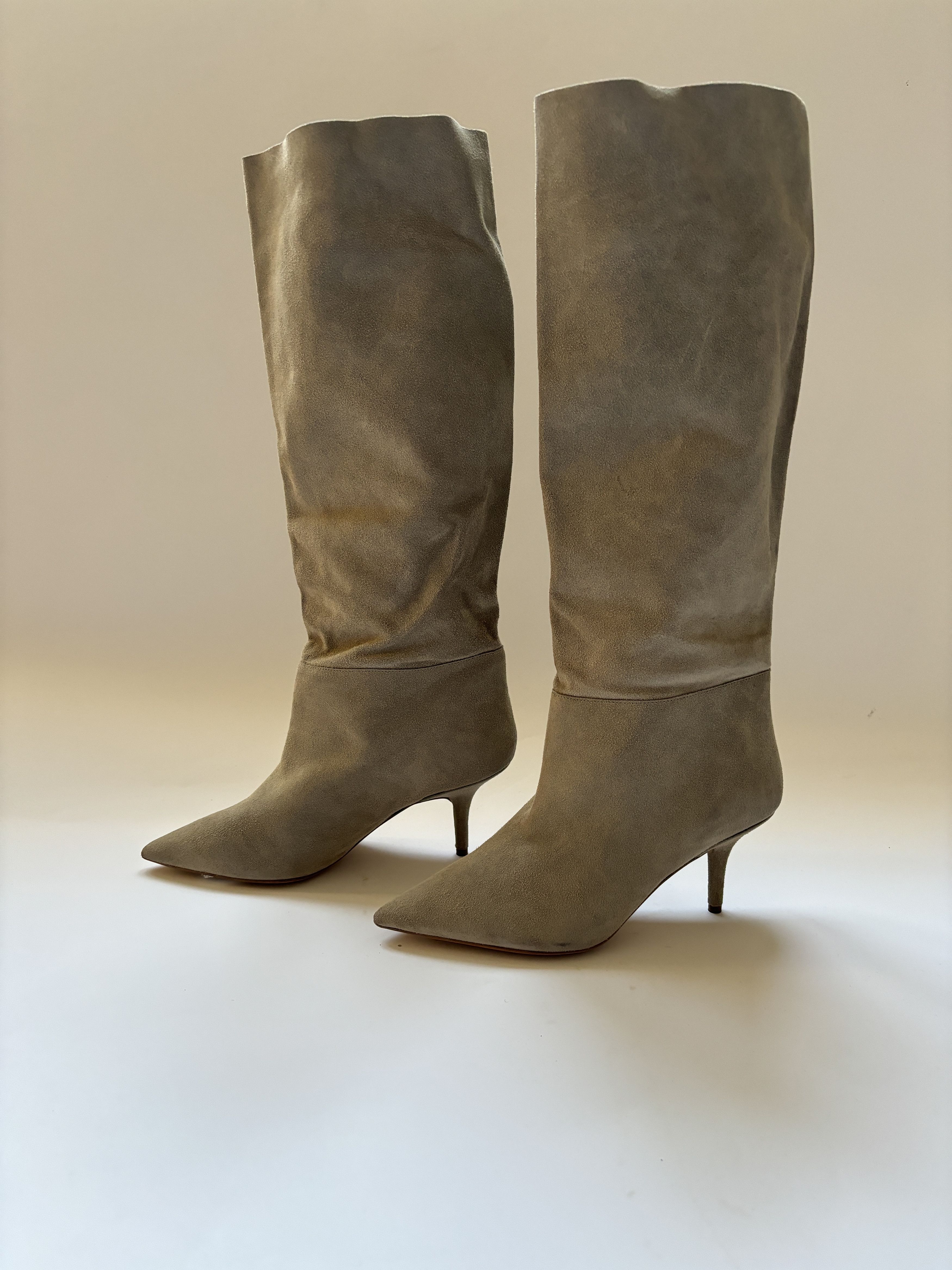 Kanye West × Yeezy ⚡️QUICK SALE⚡️2018 Yeezy Season 7 Beige Suede High Boots Size US 8 / IT 38 - 5 Thumbnail