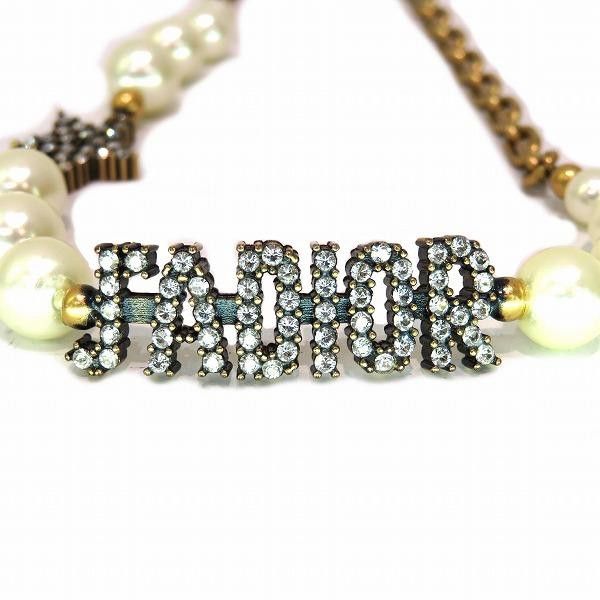 image of Dior Faux Pearl & Crystal J'aDior Bracelet in Gold, Men's