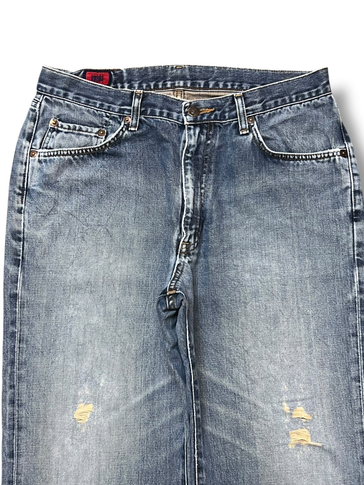 Edwin Vintage Edwin 503z Japan Faded, Distressed, Loose Fit Jeans Size US 33 - 4 Thumbnail