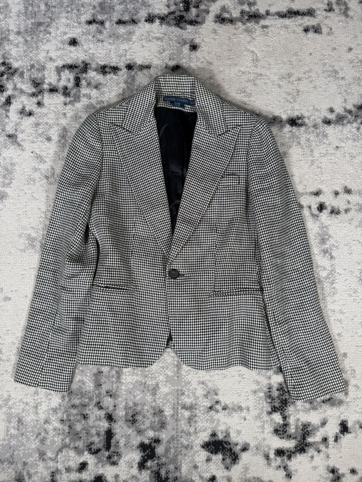Ralph Lauren Vintage Made in Italy Ralph Lauren Linen Houndstooth Blazer Size M / US 6-8 / IT 42-44 - 3 Thumbnail