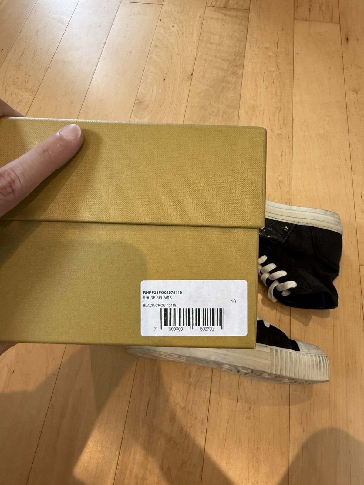Rhude RHUDE Bel Airs “Black Croc” UK9 Size US 10 / EU 43 - 8 Thumbnail