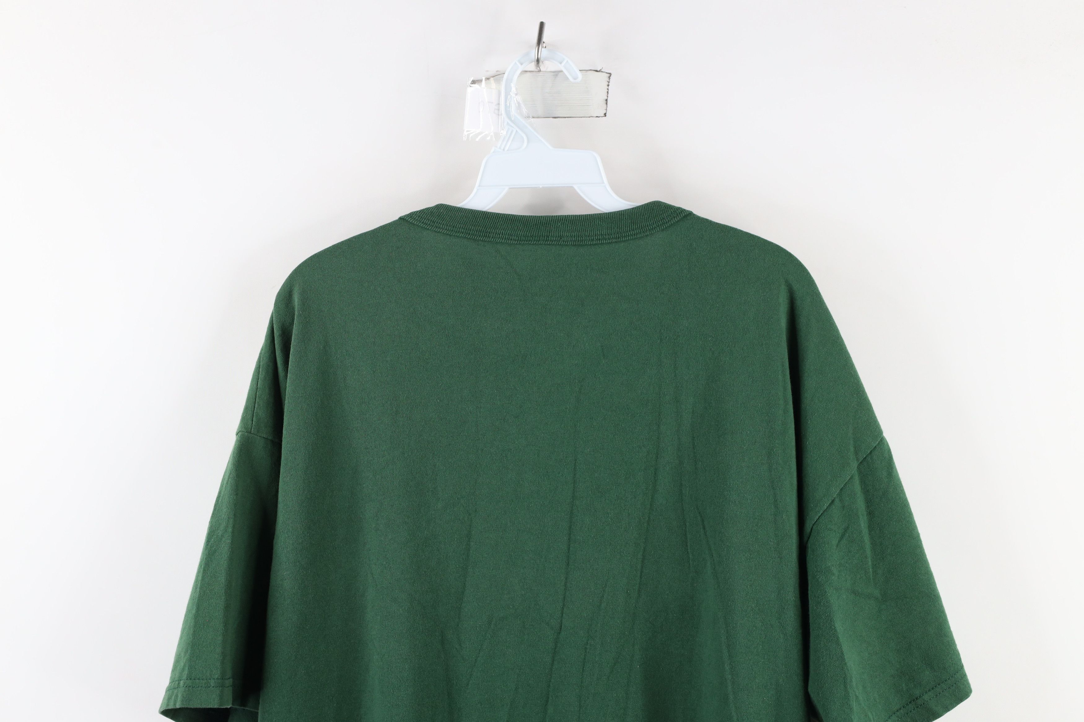 Vintage Vintage 90s Streetwear Heavyweight T-Shirt Green Cotton Size US XXL / EU 58 / 5 - 6 Thumbnail