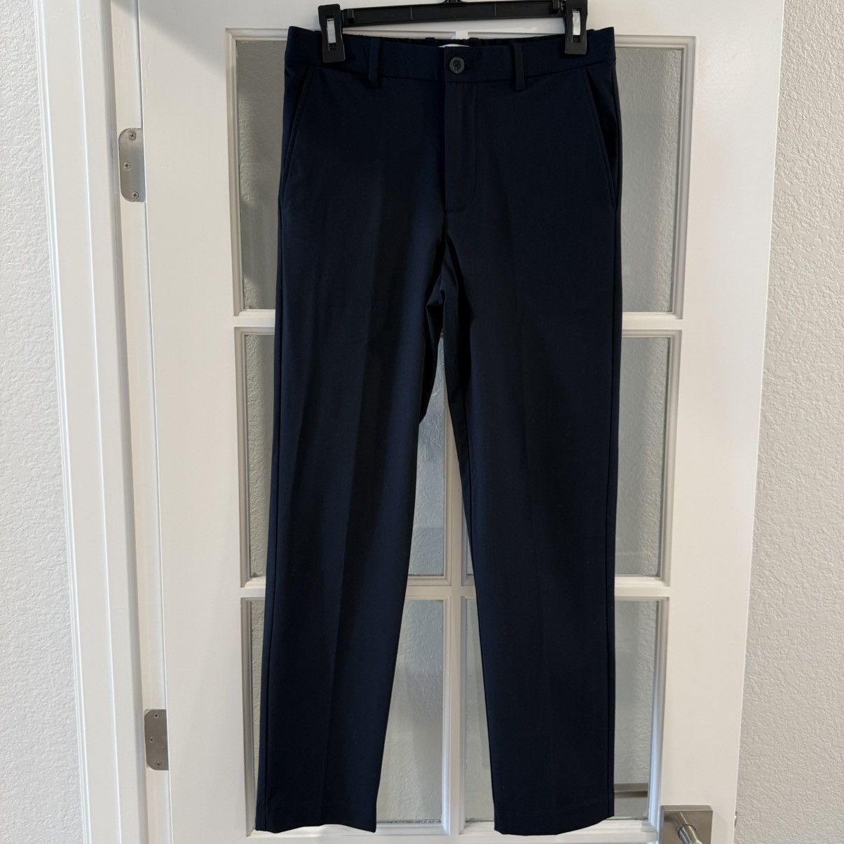 Mango MANGO Men’s Dark Navy Slim-Fit Stretch Pants Size 30 Size US 30 / EU 46 - 2 Thumbnail