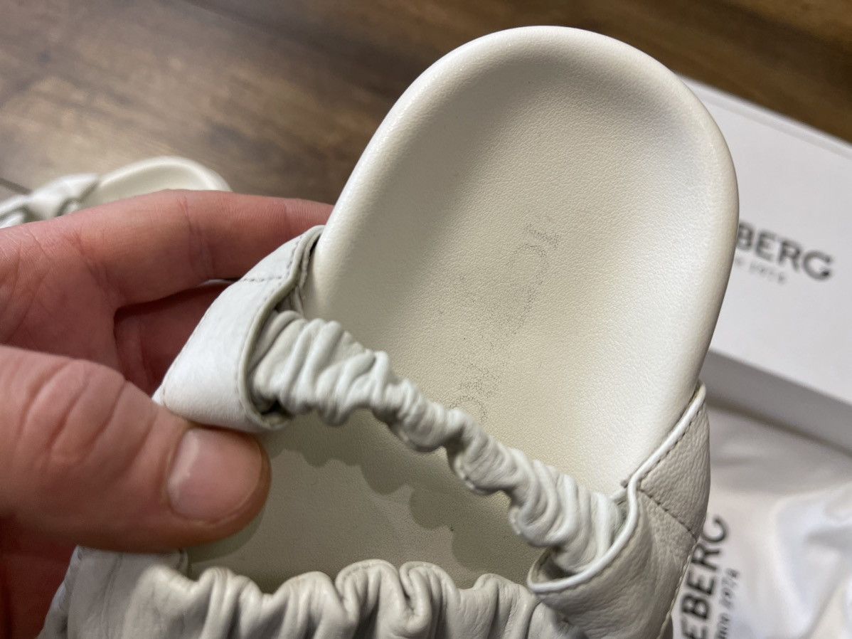 Iceberg Iceberg White Leather Sandals EU 38 Womens Platform Slides Size US 7 / IT 37 - 8 Thumbnail