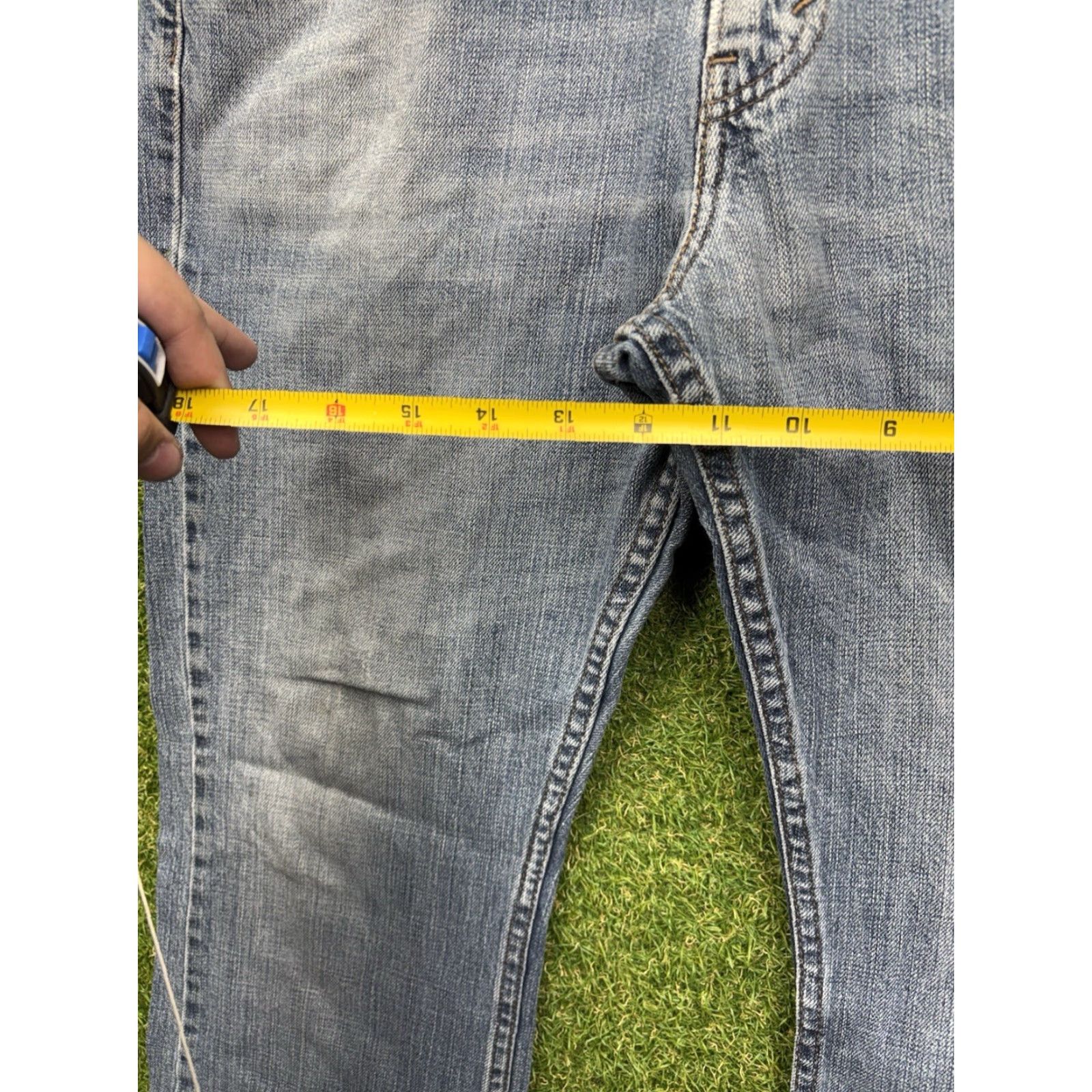 Levi's Levis Jeans Mens 38x30 Slim Bootcut Stretch Light Wash Authentic Casual Size US 38 / EU 54 - 2 Thumbnail