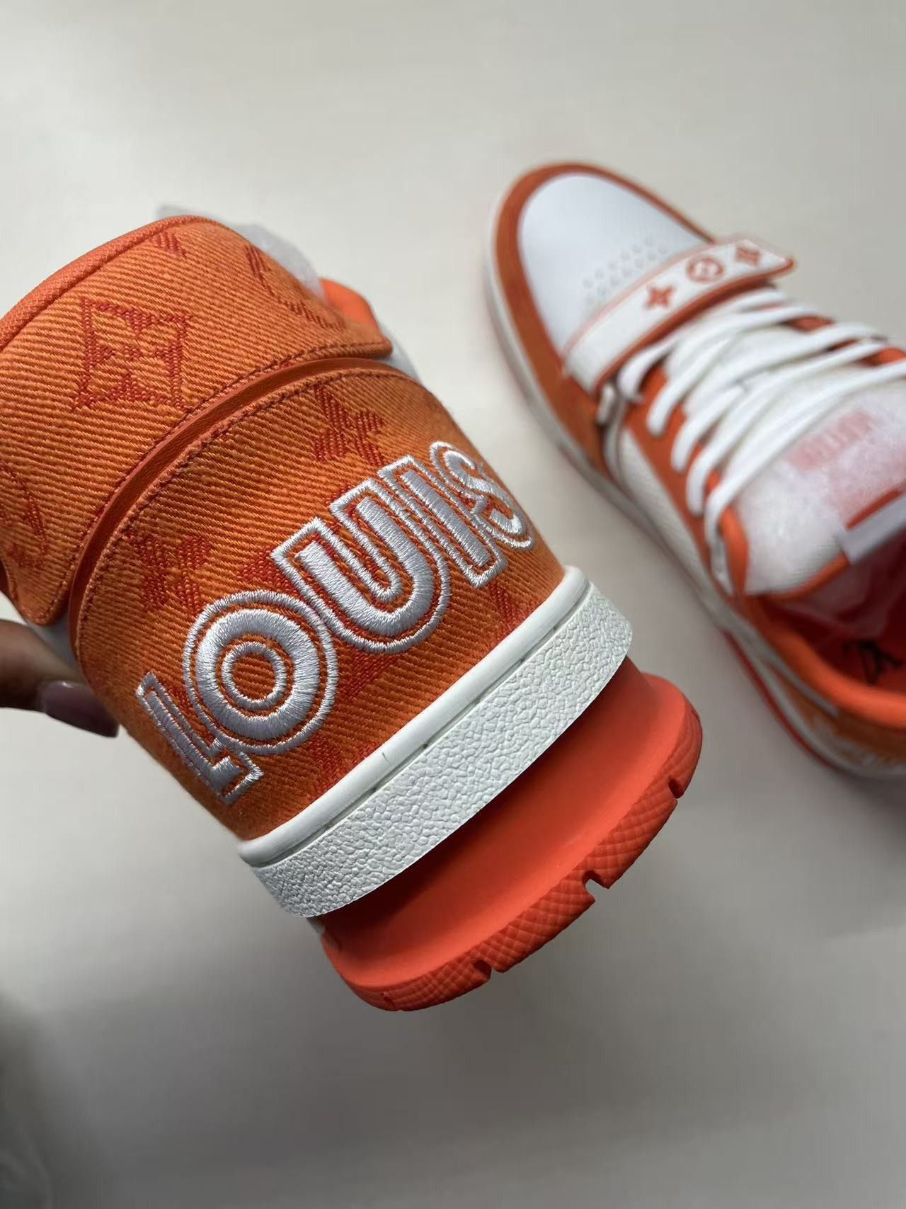 Louis Vuitton Louis Vuitton Orange Monogram Trainer Sneakers Size US 9 / IT 39 - 13 Thumbnail