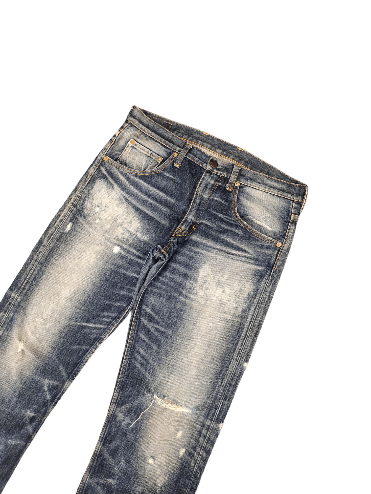 Kapital Japanese Brand Rna Inc. Acid Wash Distressed Denim Jeans Size US 32 / EU 48 - 7 Thumbnail