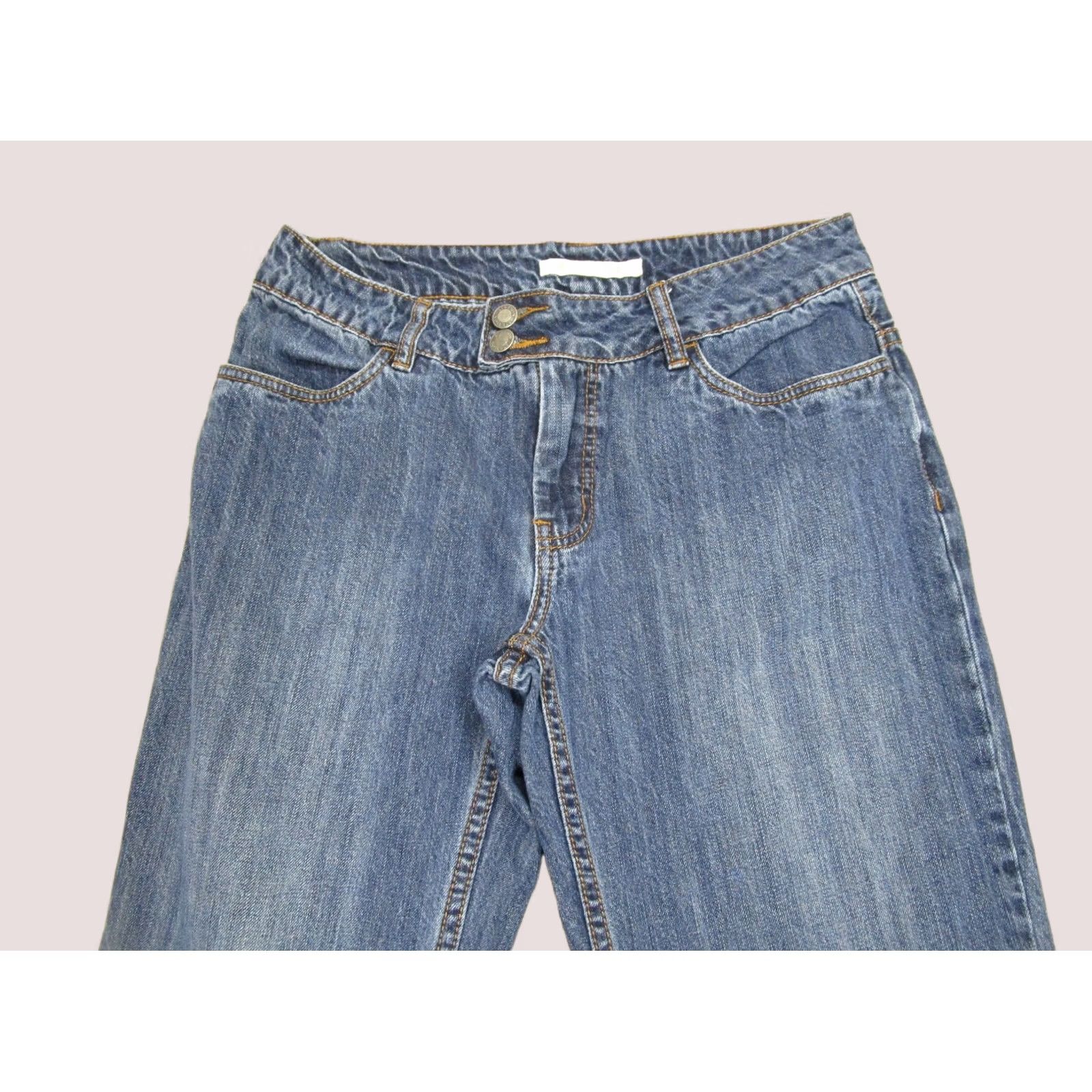 Stetson Stetson Jeans Women 8 Blue Low Rise Bootcut Pants Dark Wash Cowboy Trousers Size 30" / US 8 / IT 44 - 1 Thumbnail