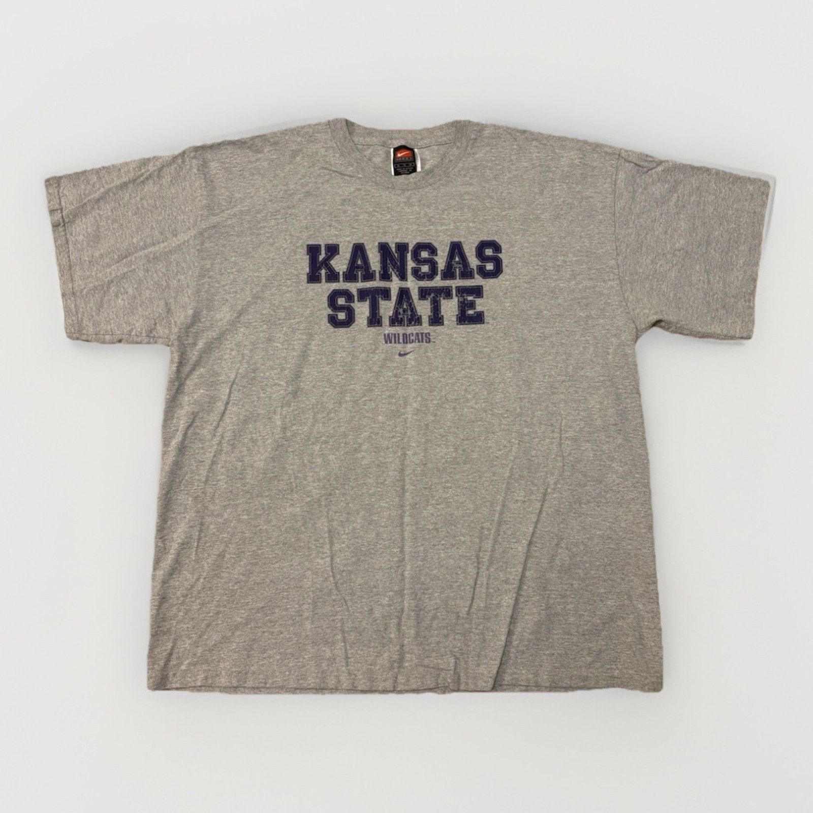 Nike Kansas State Wildcat Football T Shirt Gray XL Vintage Nike Size US XL / EU 56 / 4 - 1 Thumbnail