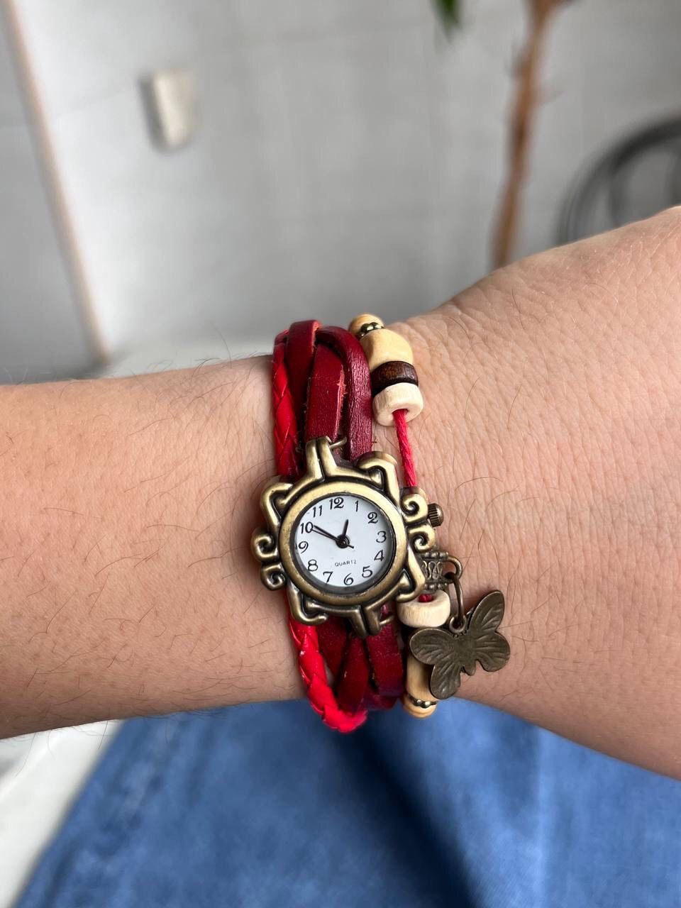 Japanese Brand × Vintage Vintage Japanese style futuristic Watch Red amulet 🦋 Size ONE SIZE - 5 Thumbnail