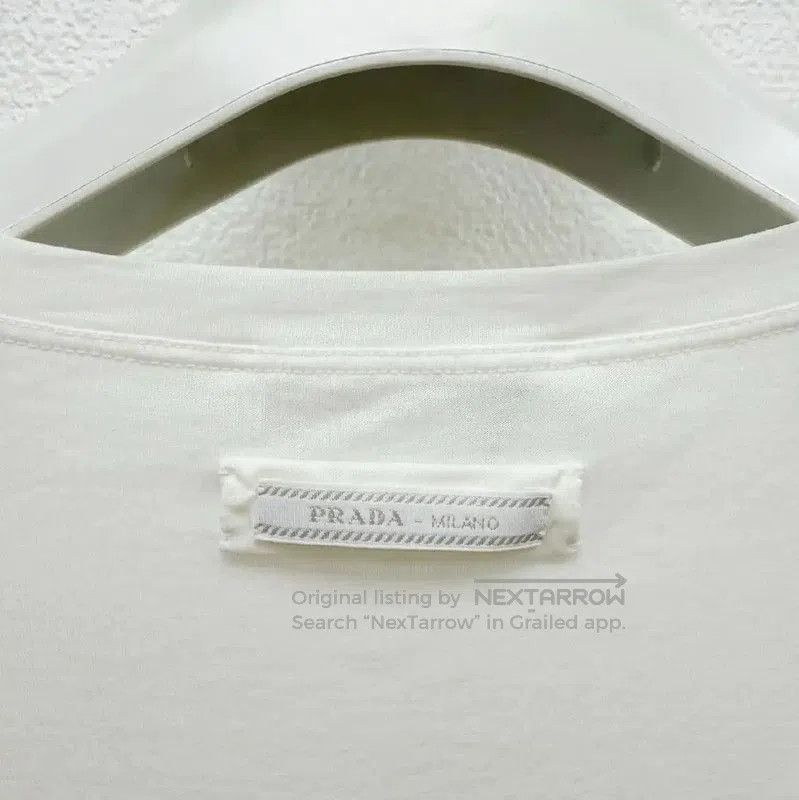 Prada Prada White Long Sleeve Men's T-Shirt. Size US M / EU 48-50 / 2 - 5 Thumbnail