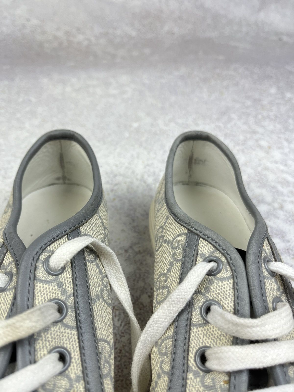 Gucci Gucci Canvas Leather Trim Embellishment Sneakers Women's 9 Size US 9 / IT 39 - 11 Thumbnail
