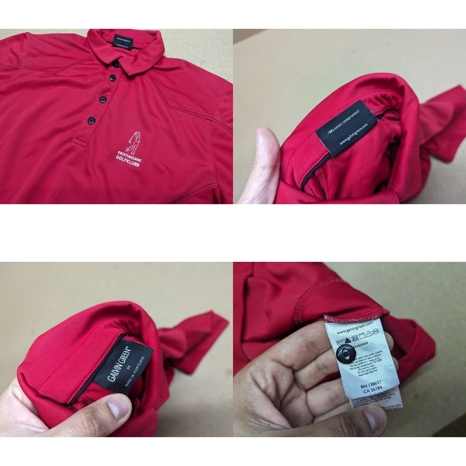 Galvin Green Galvin Green Mens Red Polo Shirt Size M Golf Ventil8 Quick Dry Shirt Mens Red Polo Shirt Size US M / EU 48-50 / 2 - 8 Thumbnail