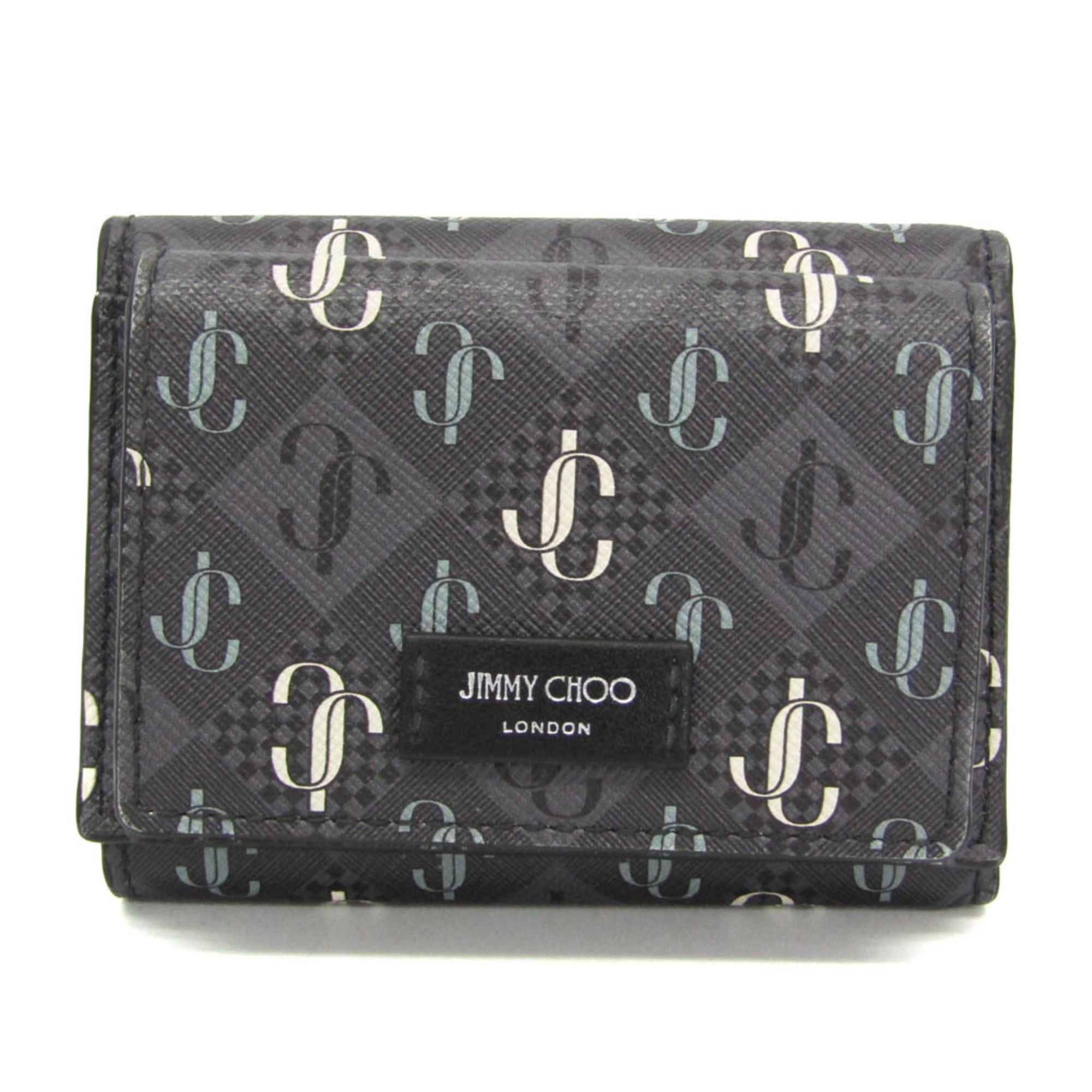 Jimmy Choo Jimmy Choo JAYDEN Women,Men PVC,Leather Wallet (tri-fold) Dark Gray Size ONE SIZE - 1 Thumbnail
