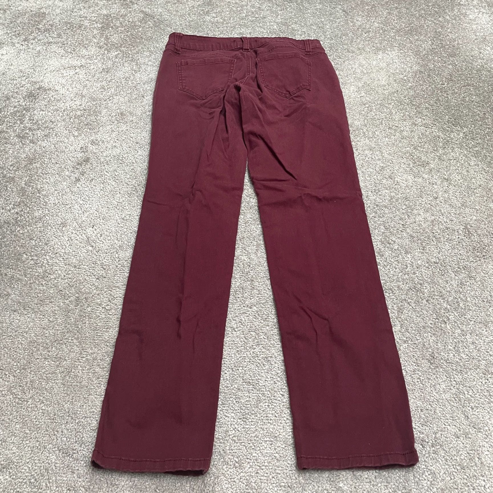 Denime Wax Jean Premium Denim Juniors 13 Burgundy Straight Leg Mid Rise Jeans 32x29 Women Vintage No Size 34" / US 12 / IT 48 - 2 Thumbnail