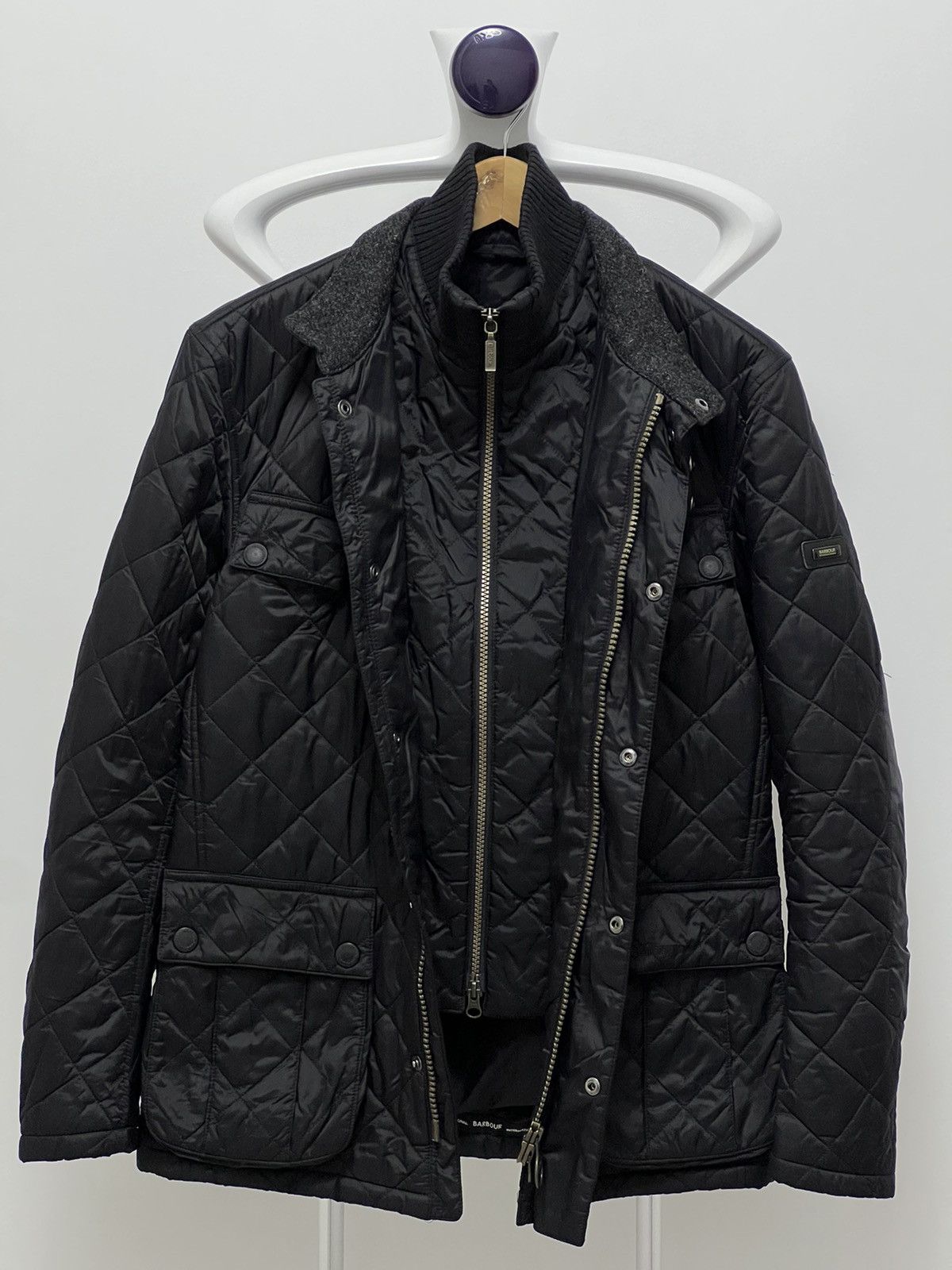 Barbour Streetwear Vintage BARBOUR INTERNATIONAL Windshield Quilted Jacket Black Grailed