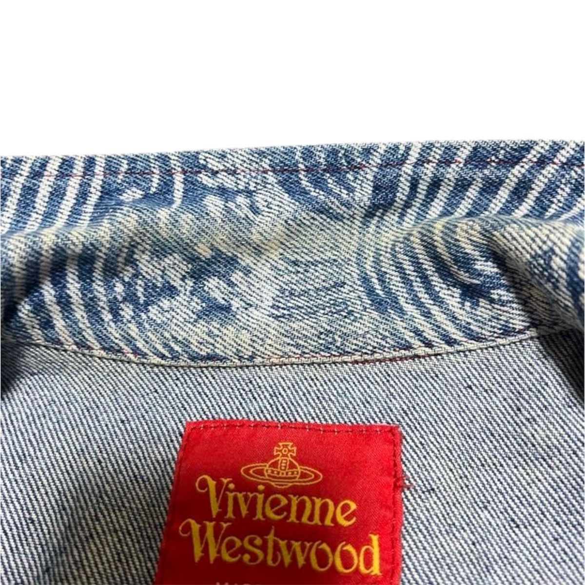 Vintage × Vivienne Westwood Vivienne Westwood The Great Wave Print Denim Jacket Size M / US 6-8 / IT 42-44 - 5 Thumbnail