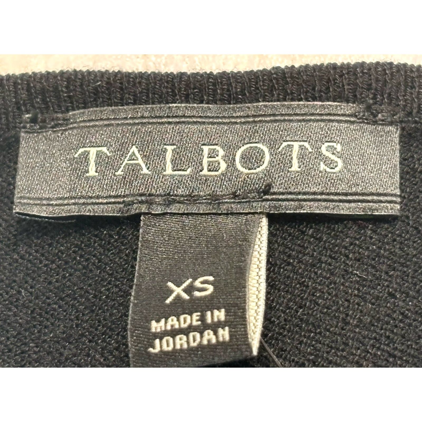Talbots NEW! Talbots Fine Knit Sweater XS Black Textured Sleeves Women’s Size XS / US 0-2 / IT 36-38 - 7 Thumbnail