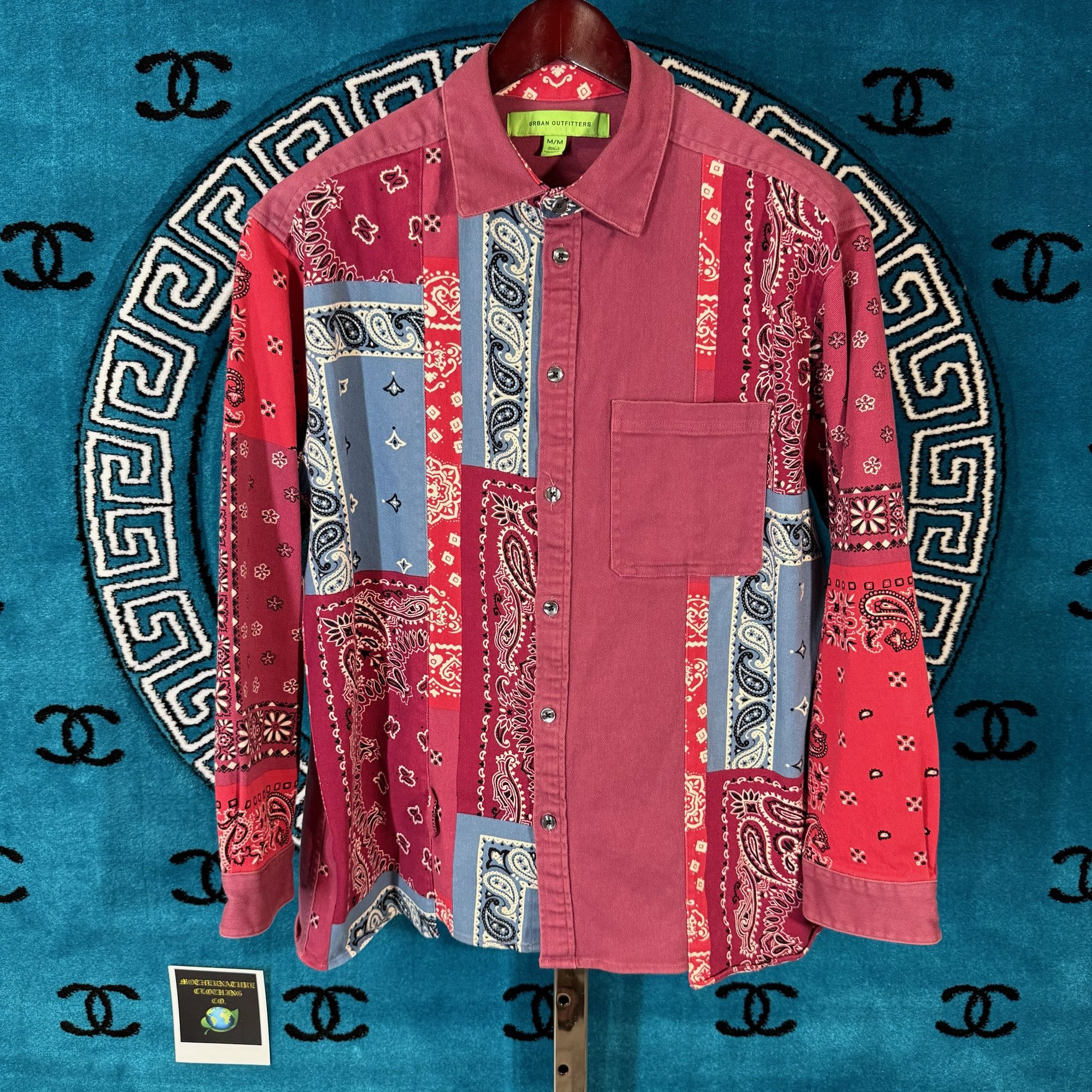 Urban Outfitters PATCHWORK PAISLEY BANDANA PANEL L/S OVERSHIRT Size US M / EU 48-50 / 2 - 1 Thumbnail