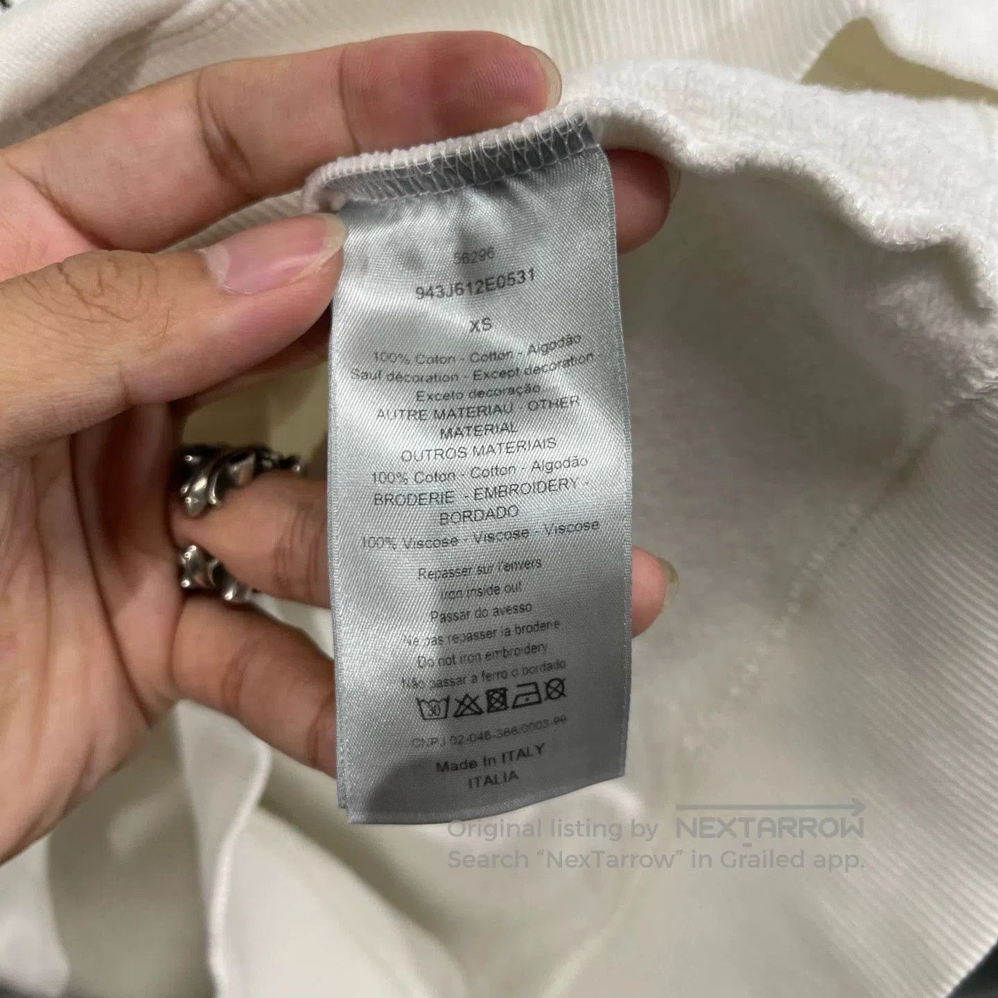 Dior White Crew Neck Long Sleeve Sweatshirt XS. Size US XS / EU 42 / 0 - 6 Thumbnail