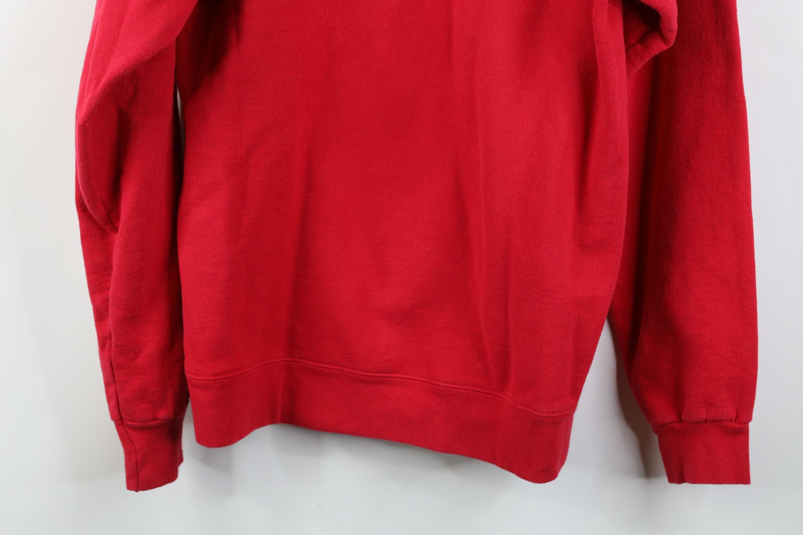Vintage Vintage 90s Y2K Streetwear Heavyweight Hoodie Sweatshirt Red Size US S / EU 44-46 / 1 - 14 Thumbnail