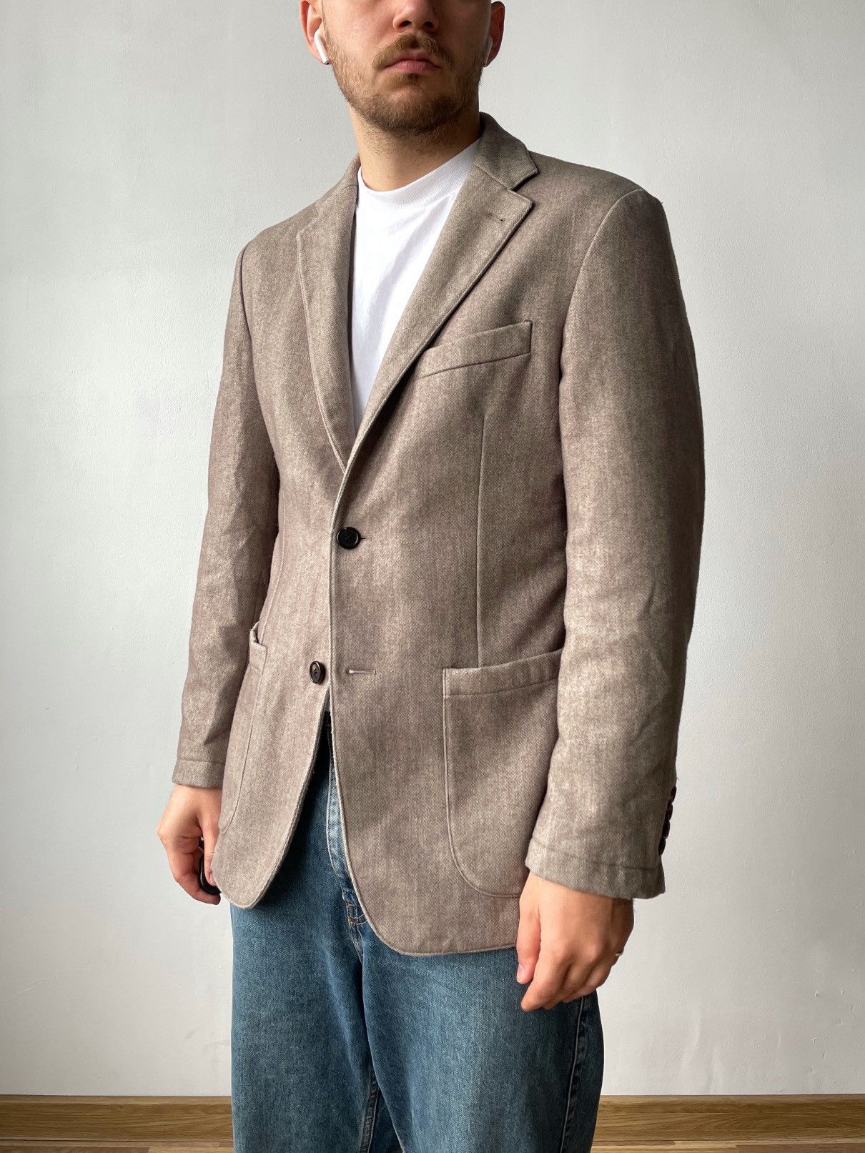 Aquascutum Aquascutum Men’s Sport Wool Beige Brown Blazer Size 42R Size 42R - 1 Thumbnail