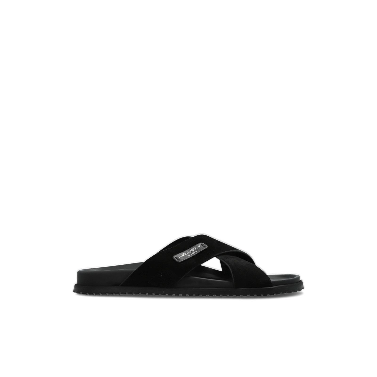 Dolce & Gabbana DOLCE&GABBANA Black Slides New & Authentic (Men's size:10;) Size US 10 / EU 43 - 1 Thumbnail