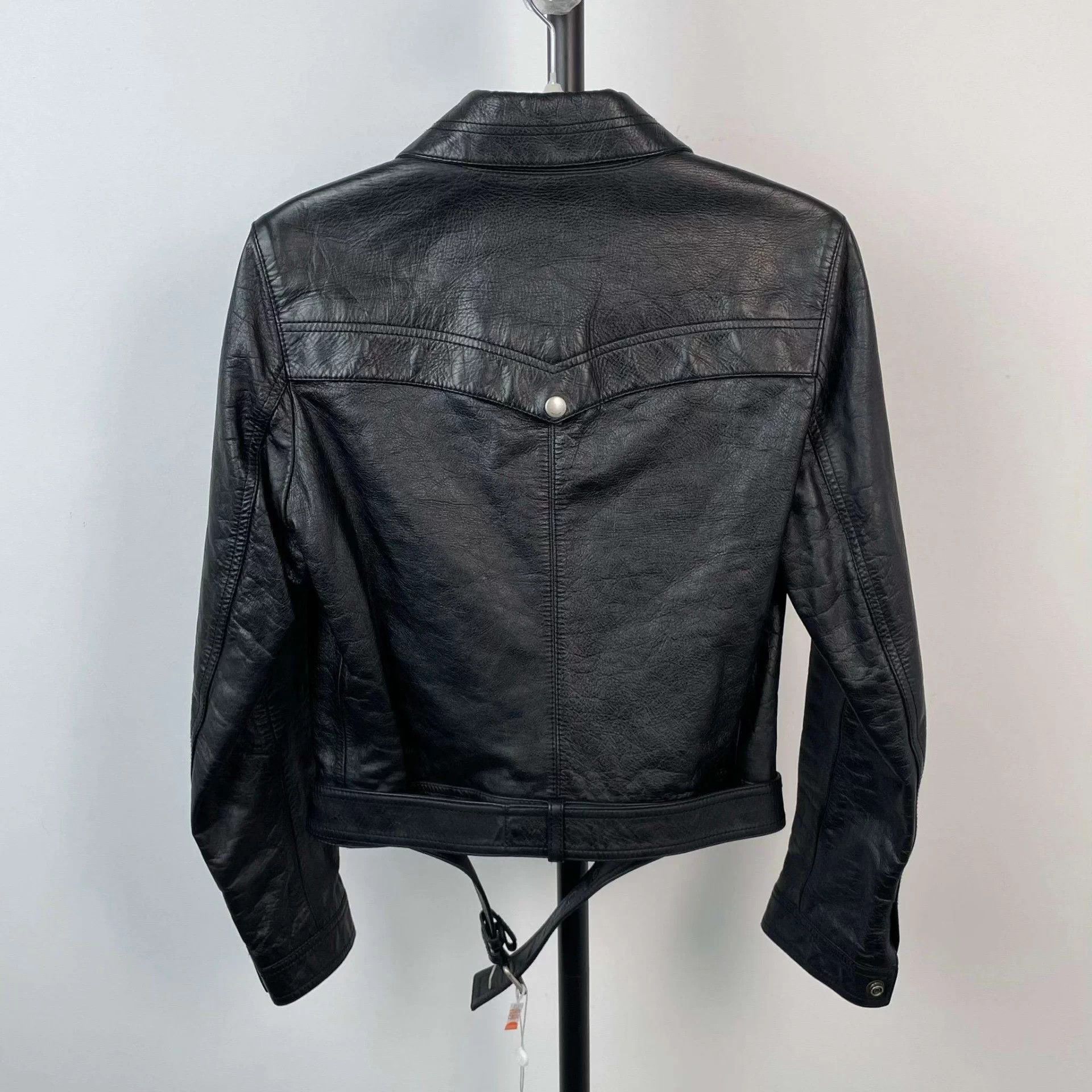 Saint Laurent Paris YSL leather jacket black 160 Size XS / US 0-2 / IT 36-38 - 2 Thumbnail