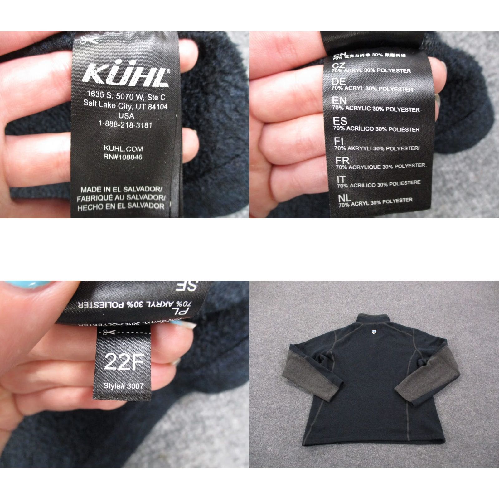 Layer 8 Kuhl Jacket Mens M Blue Acrylic Active Lightweight Hiking Camping Base Layer Jacket Size M / US 6-8 / IT 42-44 - 8 Thumbnail