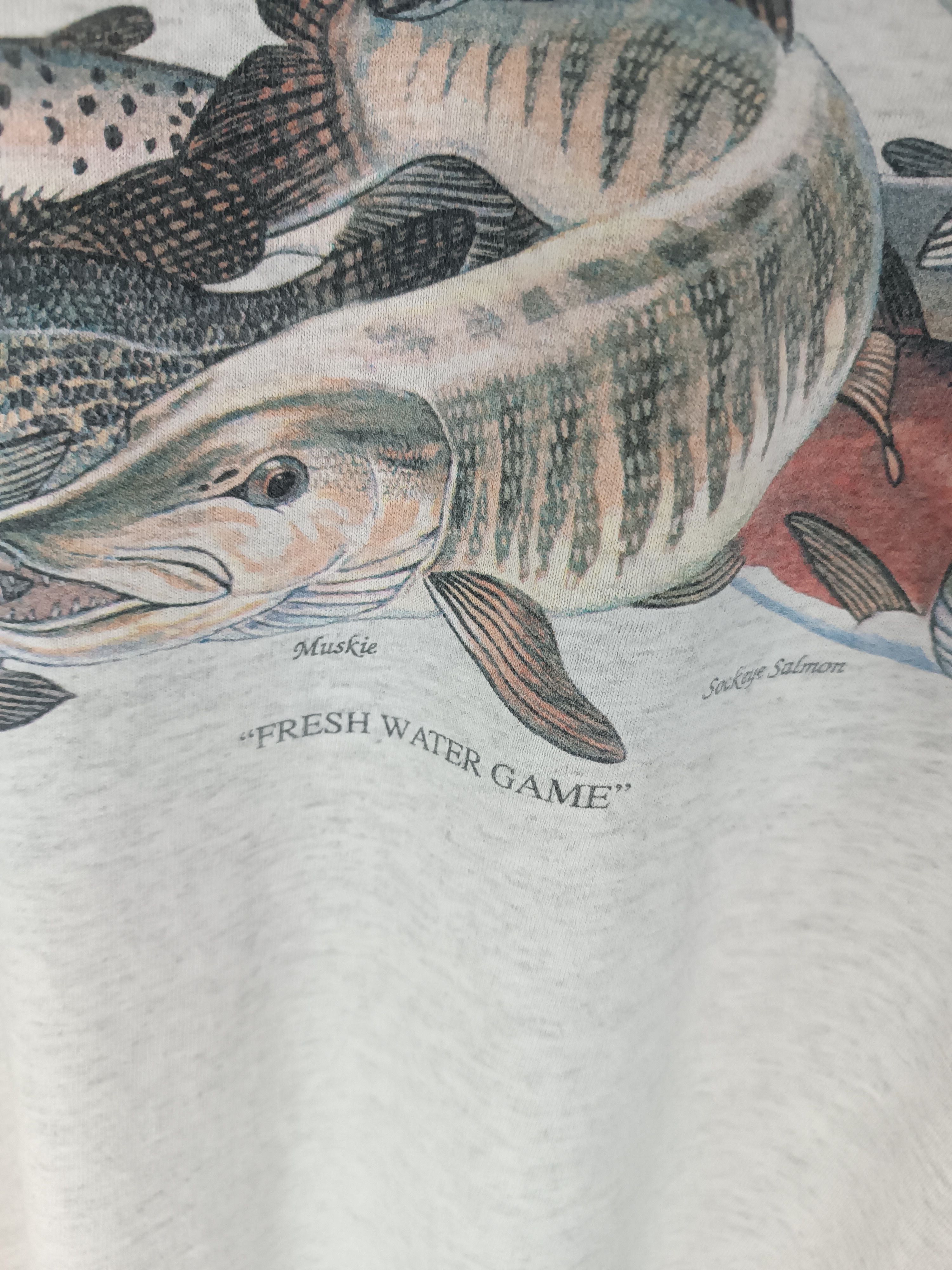 Vintage VINTAGE 90'S FRESH WATER GAME ENVIROMENTAL INC ARTWEAR Size US XL / EU 56 / 4 - 5 Thumbnail