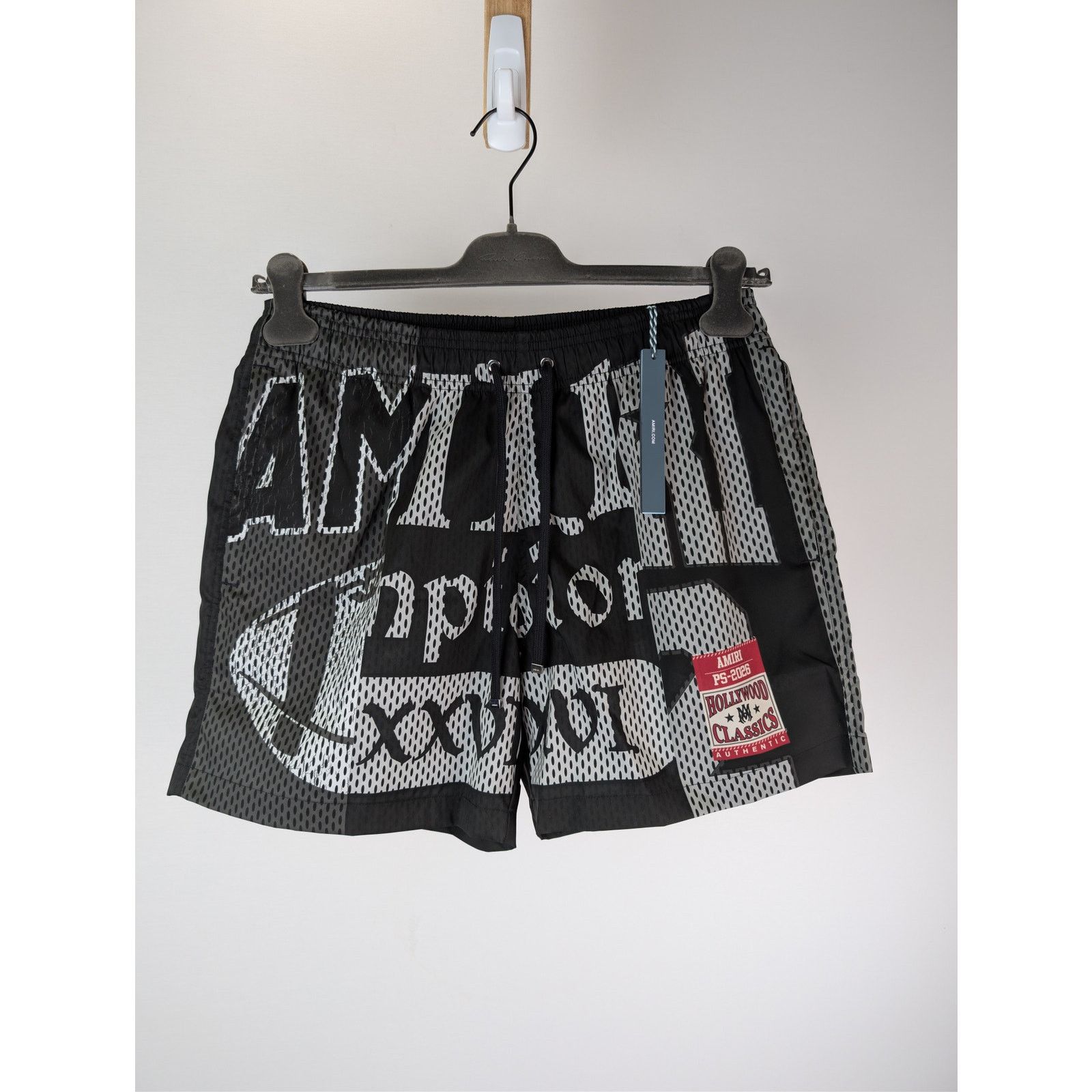 Amiri o1rshd1 Q:2 / Spliced Swim Trunk Shorts in Black Size US 32 / EU 48 - 9 Thumbnail