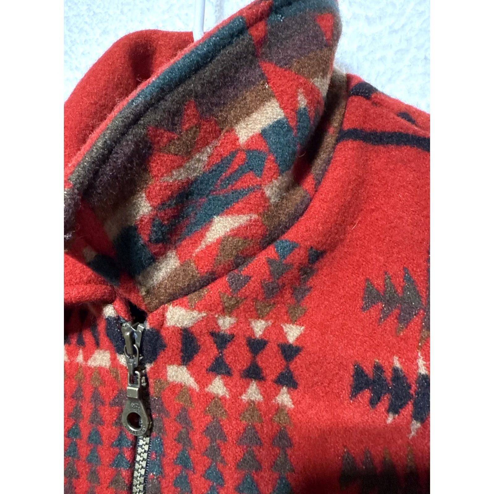 Pendleton VINTAGE Pendleton Red Aztec Print Western Coat Men’s Size L RARE Size US L / EU 52-54 / 3 - 5 Thumbnail