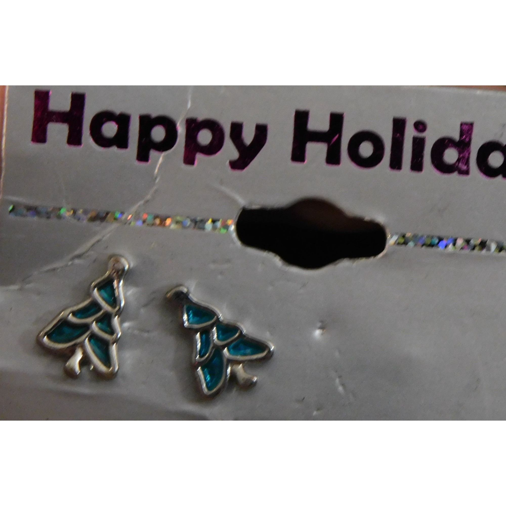 Other Christmas Tree Metal And Enamel Stud Earrings Size ONE SIZE - 4 Thumbnail